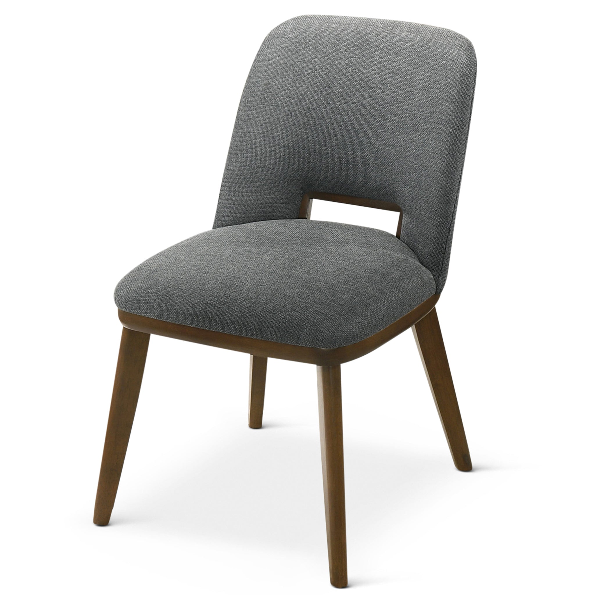 Bonney Dark Grey Fabric Dining Chair Set of 2 - MidinMod