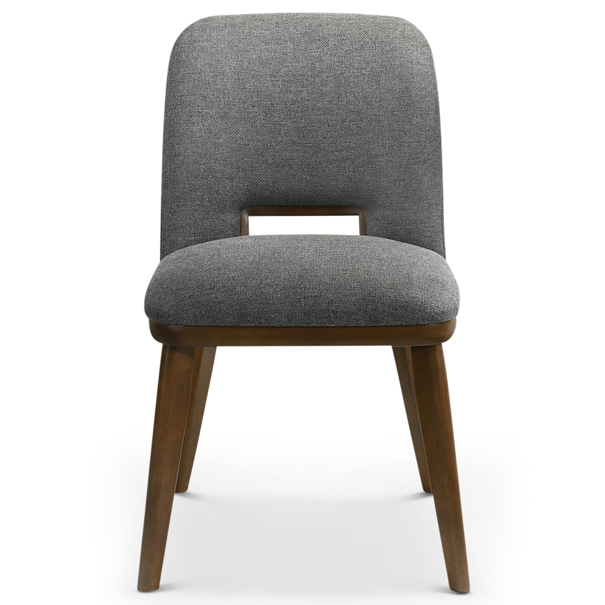Bonney Dark Grey Fabric Dining Chair Set of 2 - MidinMod