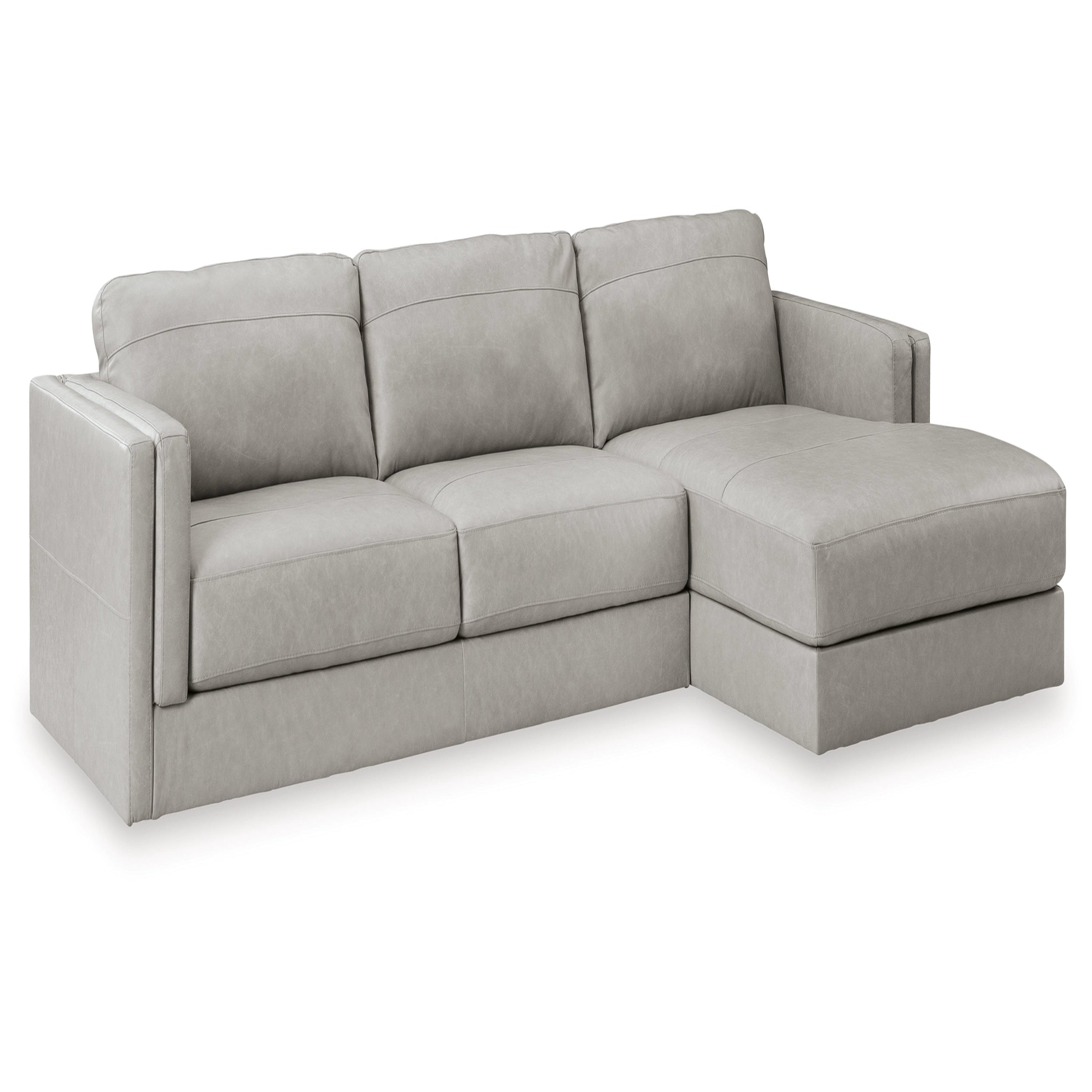 Amiata Right Facing Leather Sectional with Chaise