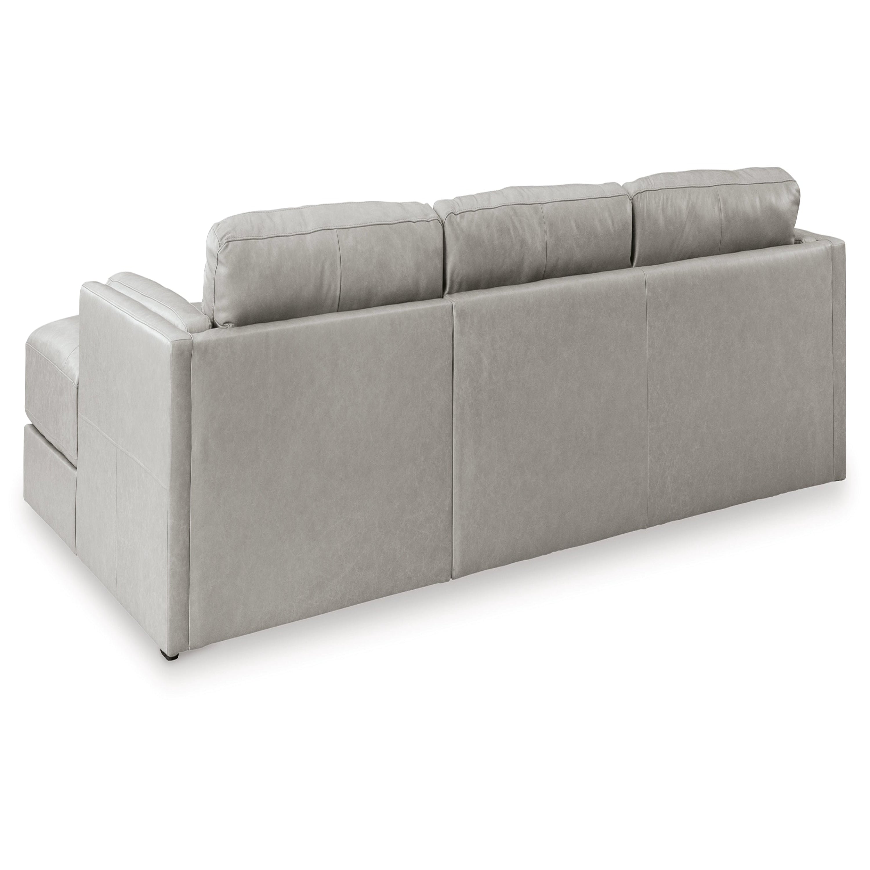 Amiata Right Facing Leather Sectional with Chaise