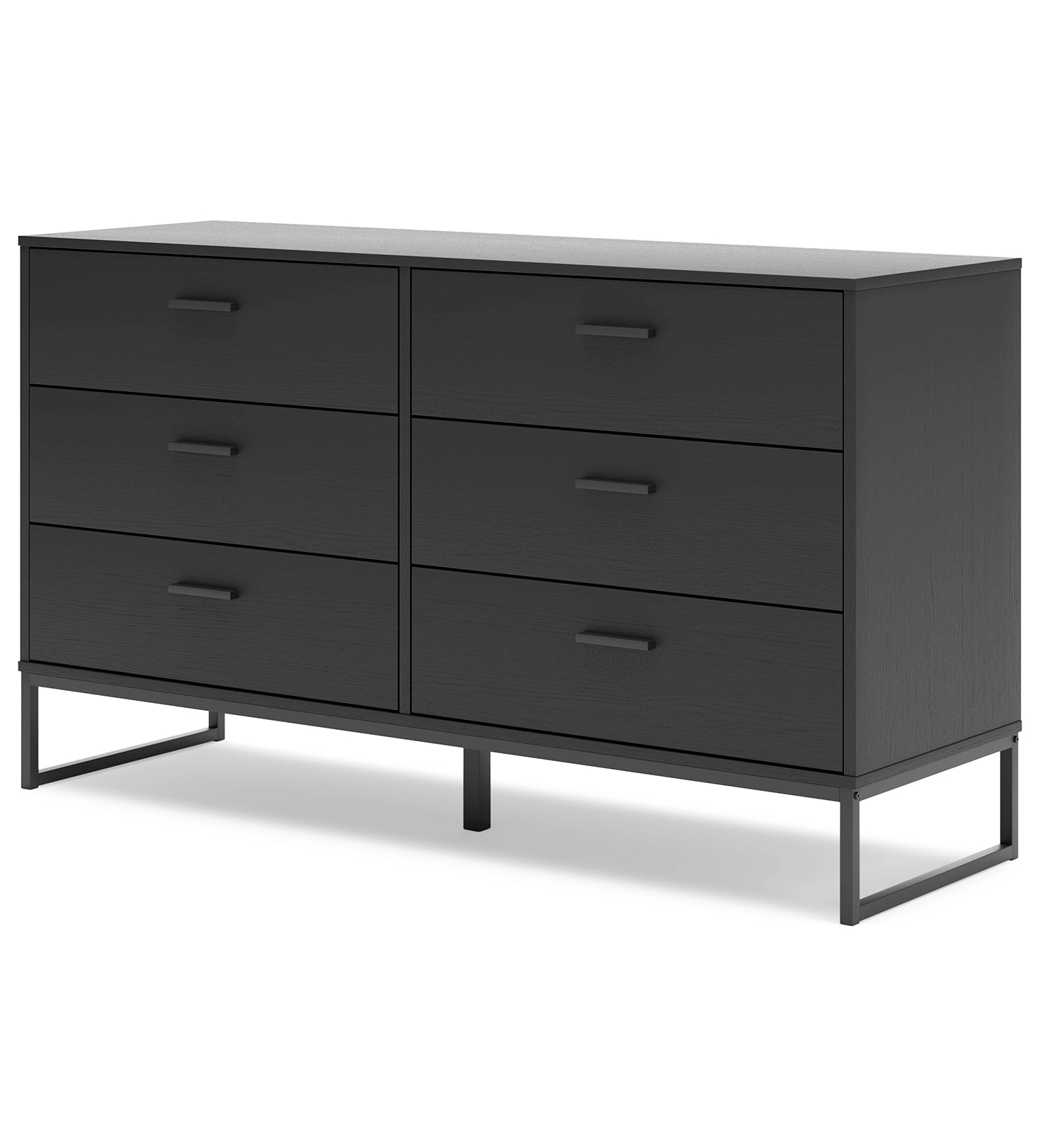 Socalle Black 6 Drawer Dresser