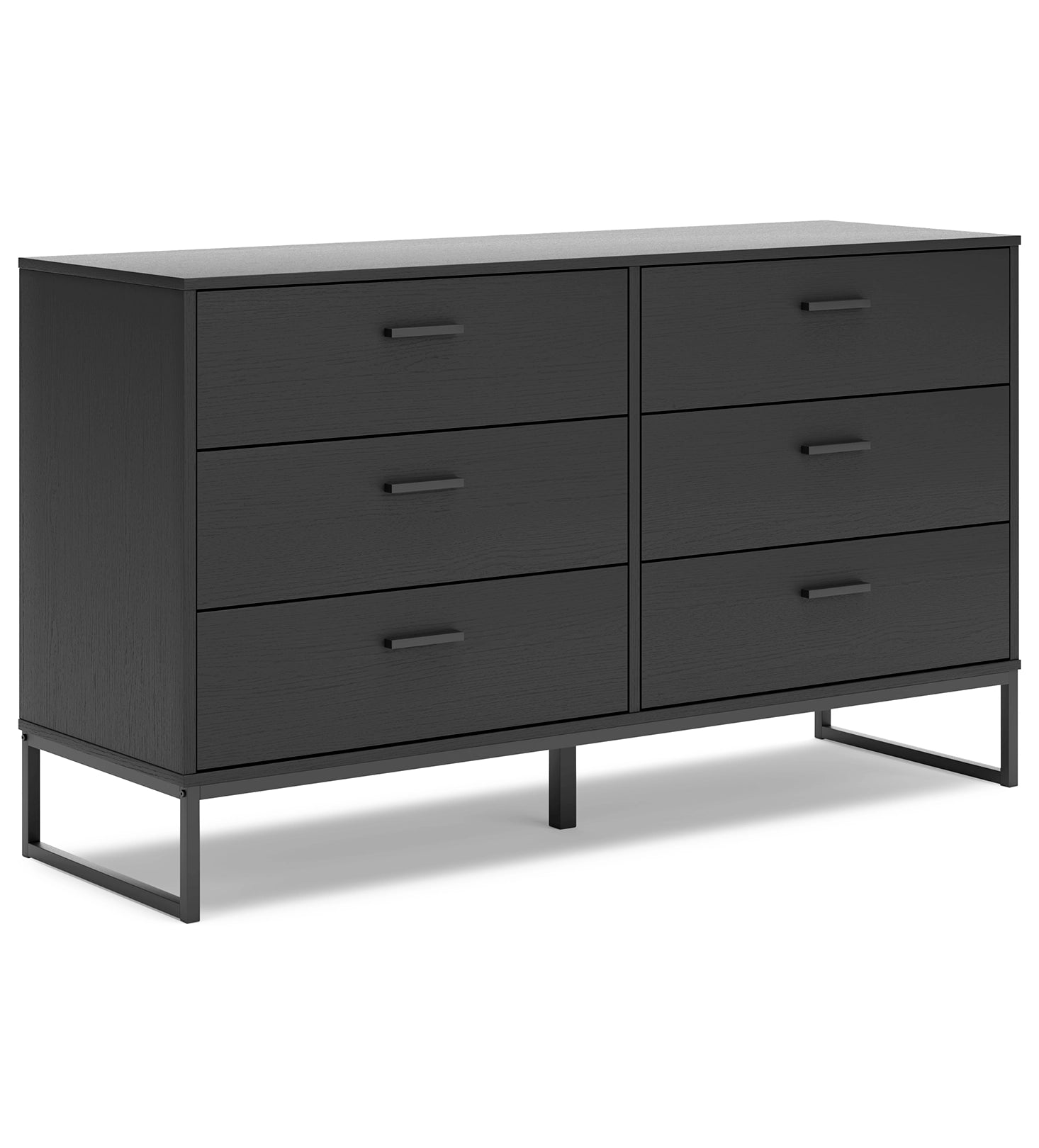 Socalle Black 6 Drawer Dresser