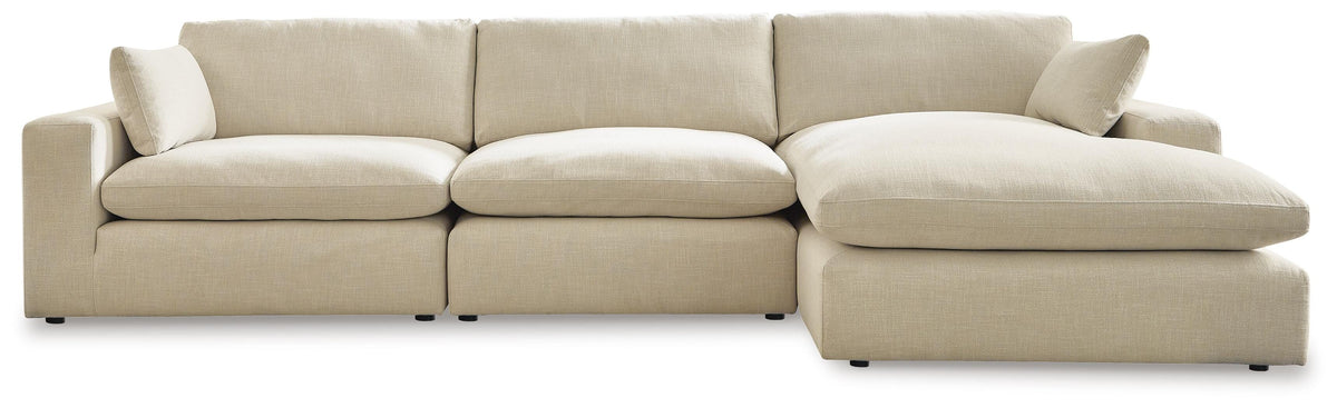Elyza 3-Piece Sectional with Chaise - Right-Arm Chaise