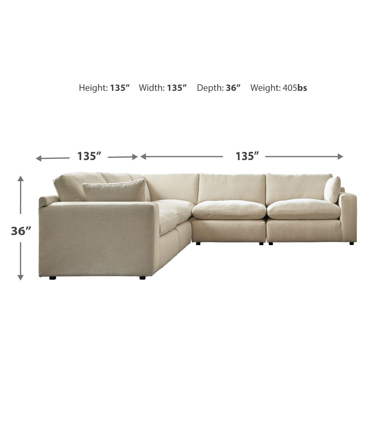 Elyza 5-Piece Sectional