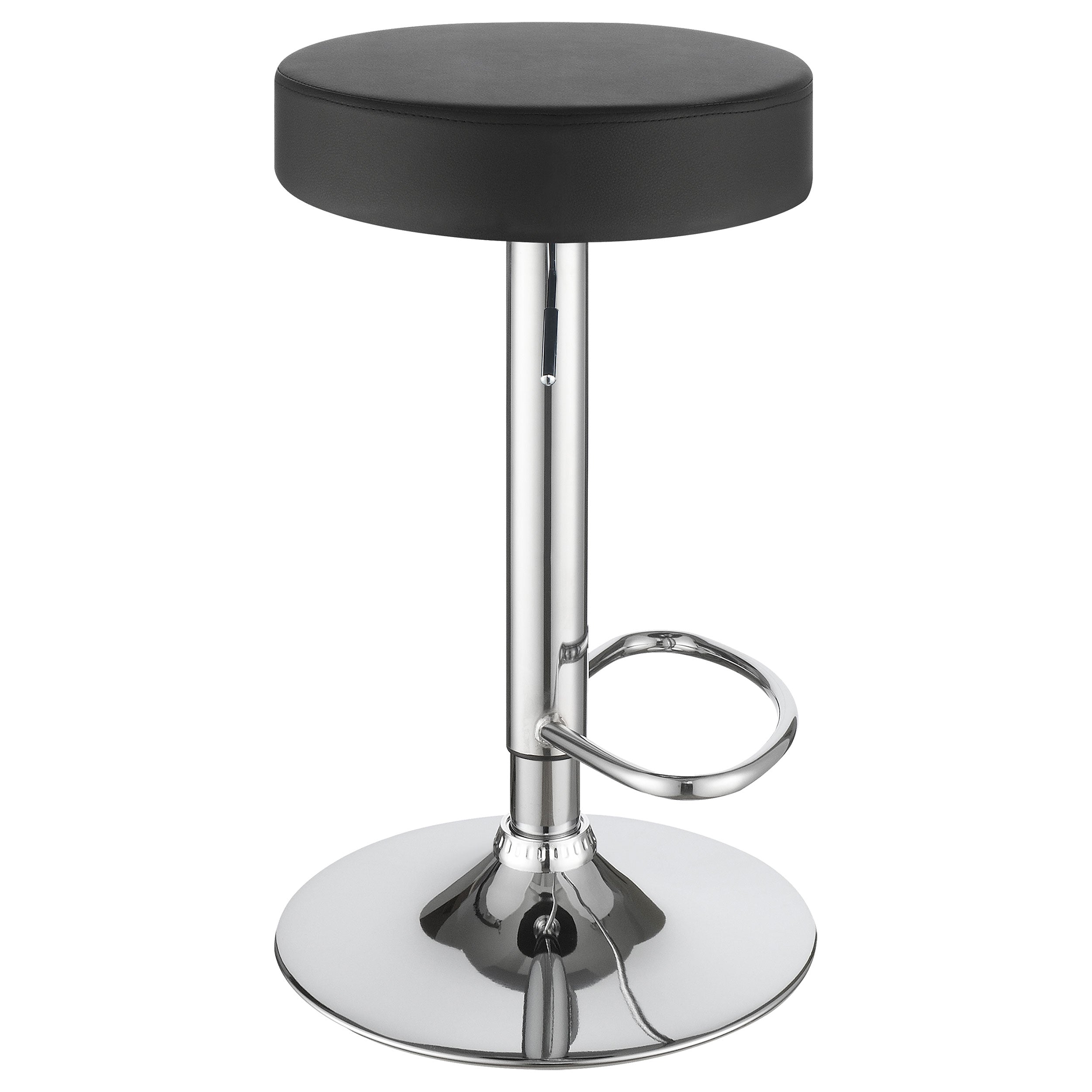Ramses 29-inch Adjustable Bar Stool Chrome and Black