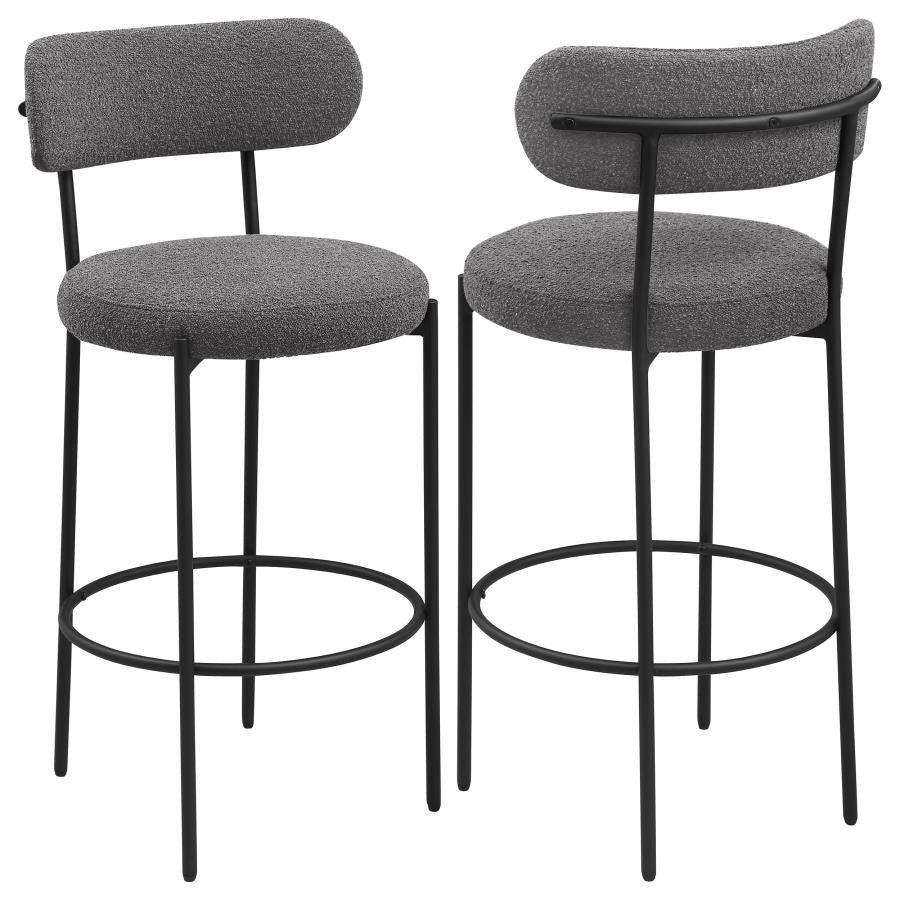 Viola Boucle Upholstered Bar Chair Cream (Set of 2)
