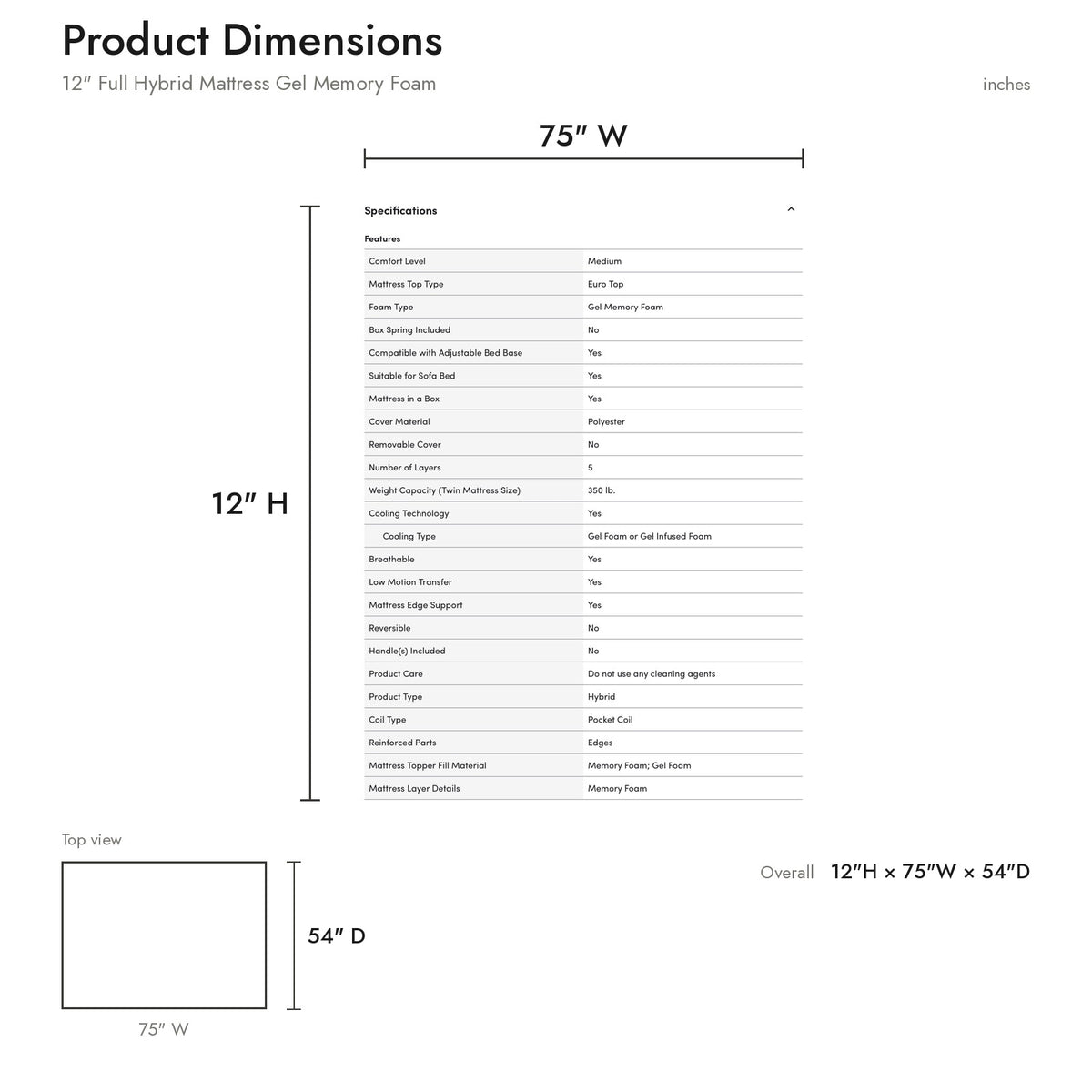 Product Dimensions