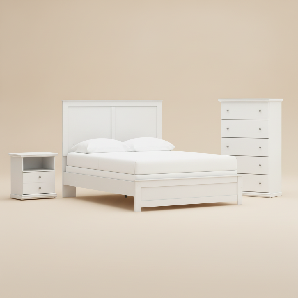 Bostwick Shoals Queen Panel Bed, Dresser, Mirror, Chest and Nightstand