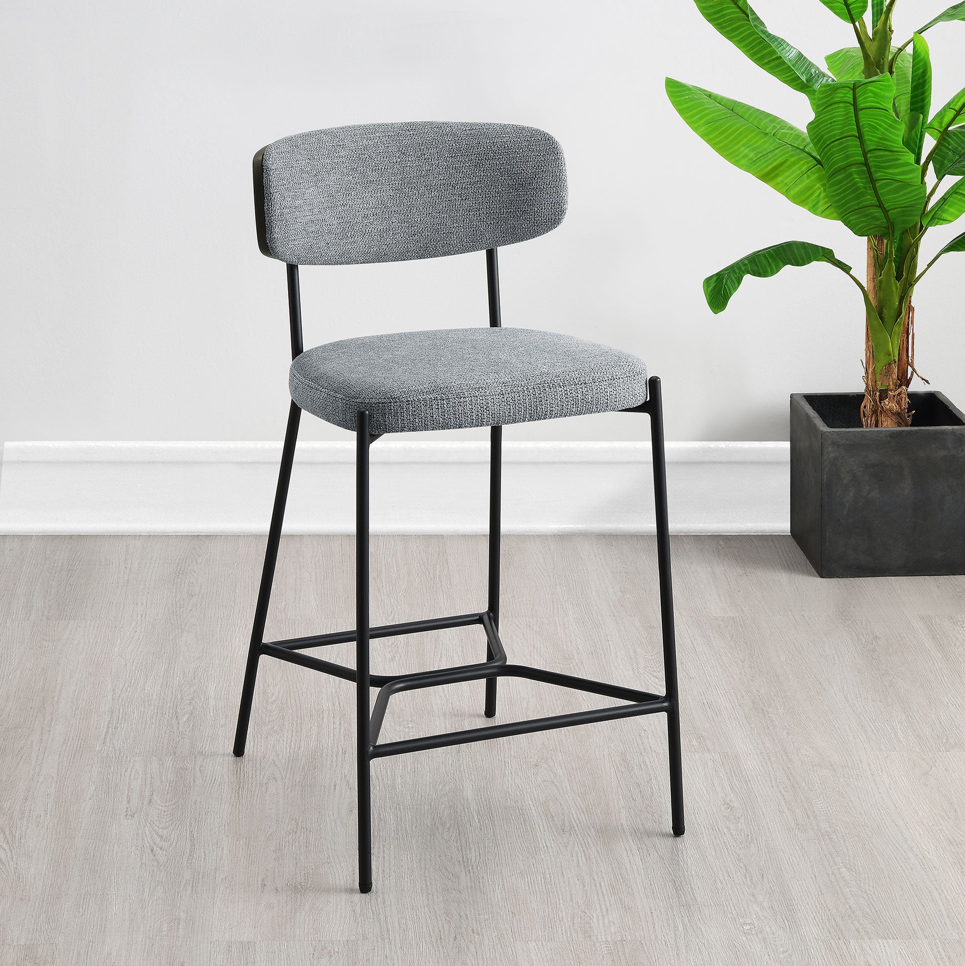 Elison Counter Height Bar Stool Grey (Set of 2)