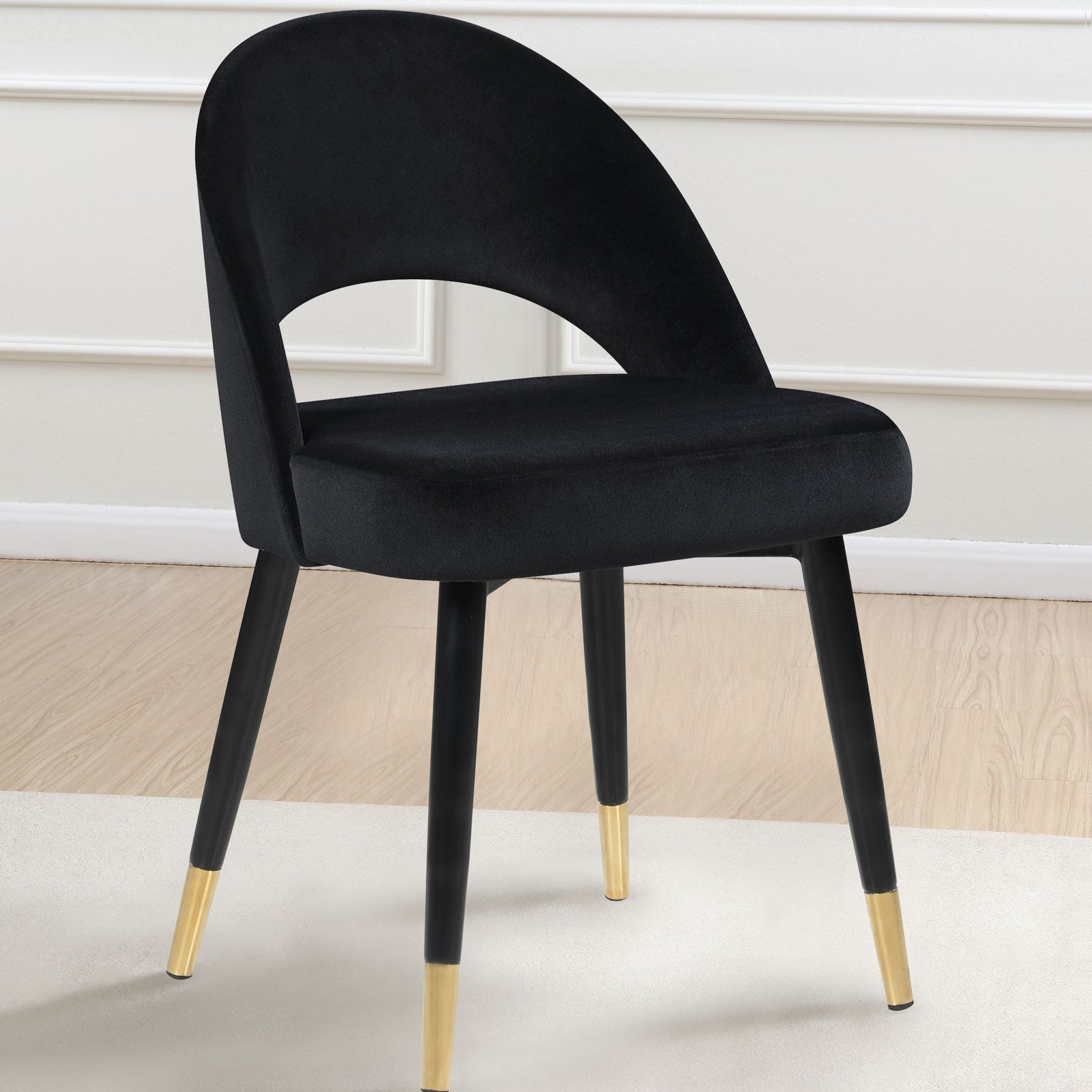 Lindsey Upholstered Dining Side Chair Black (Set of 2)