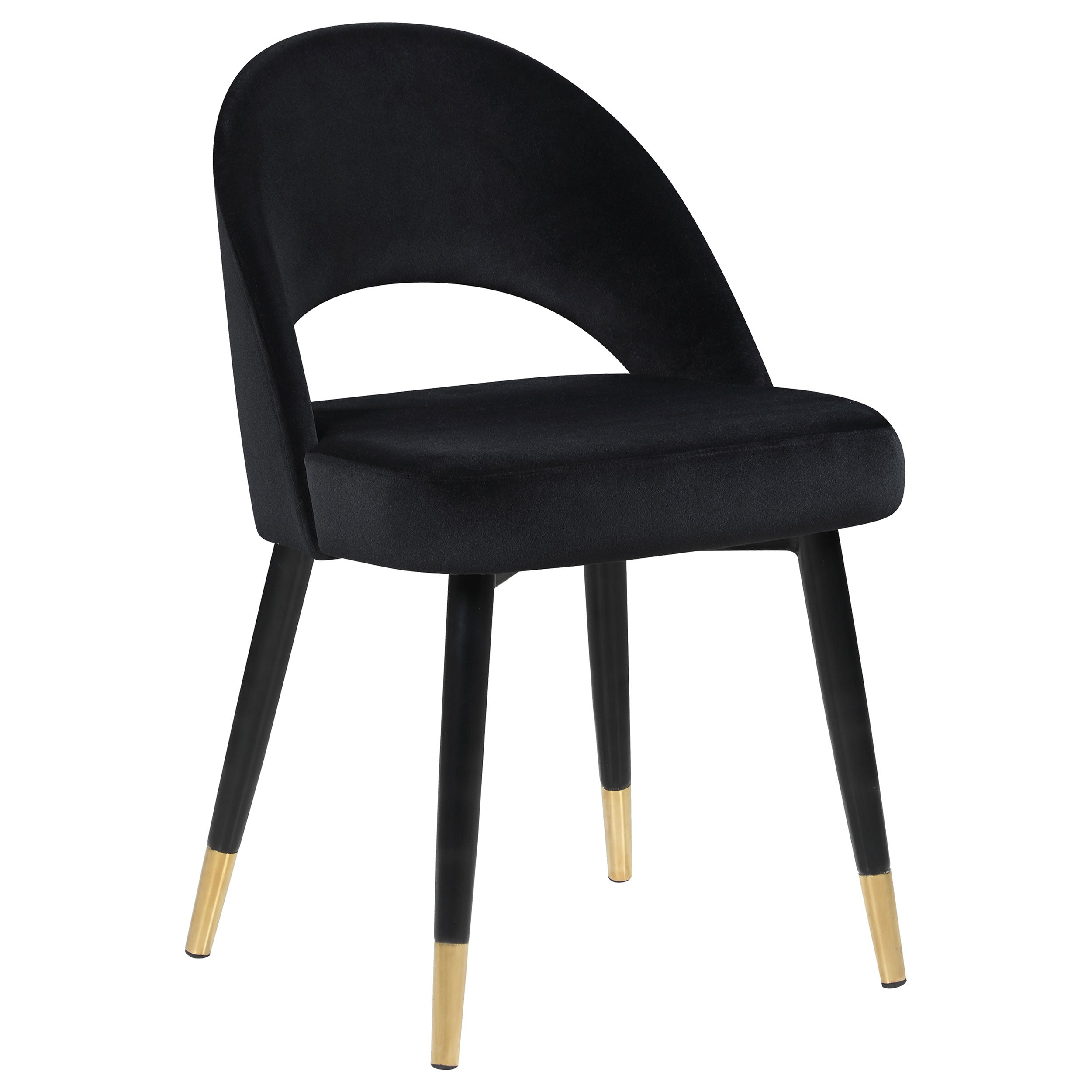 Lindsey Black Upholstered Dining Side Chair (Set of 2)