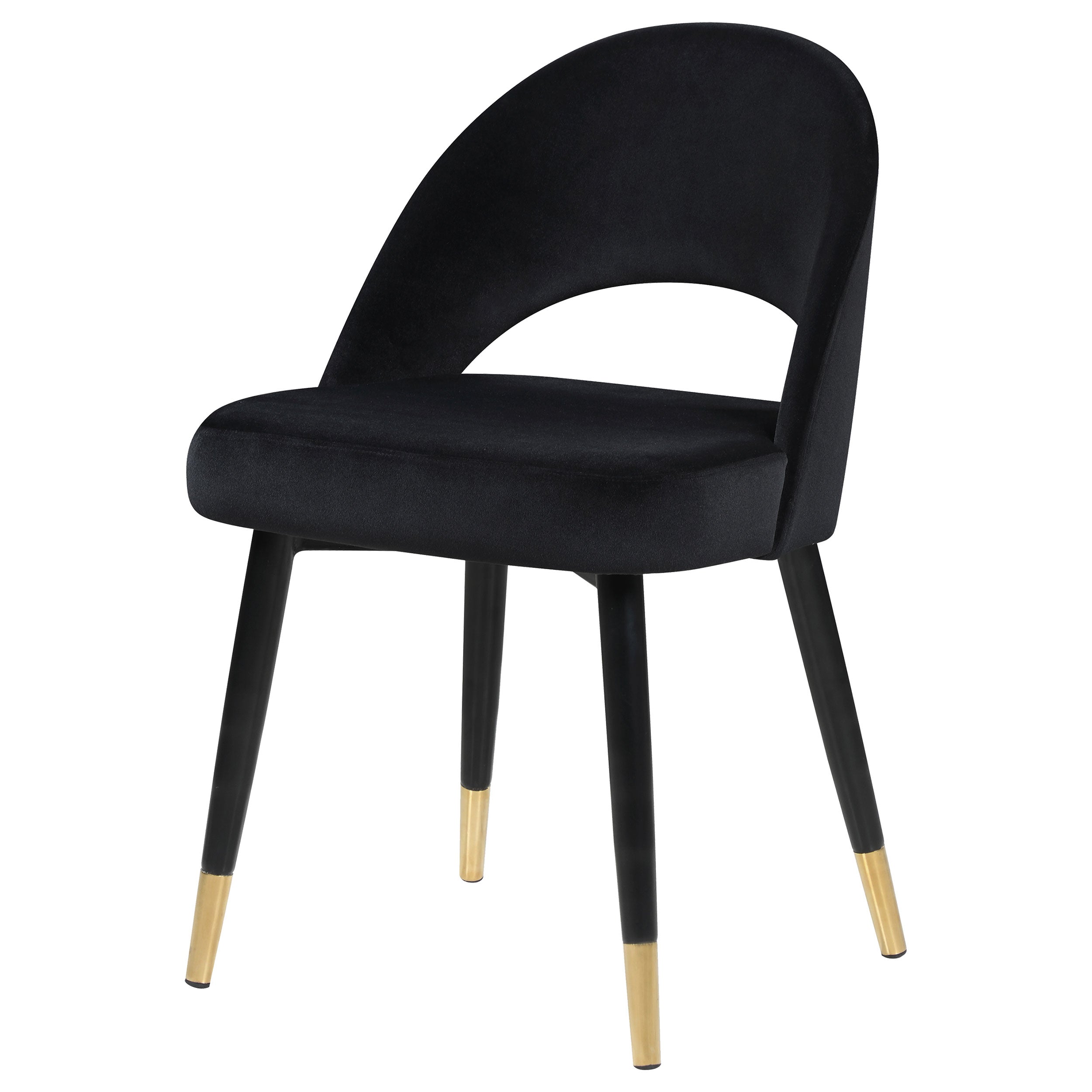 Lindsey Black Upholstered Dining Side Chair (Set of 2)