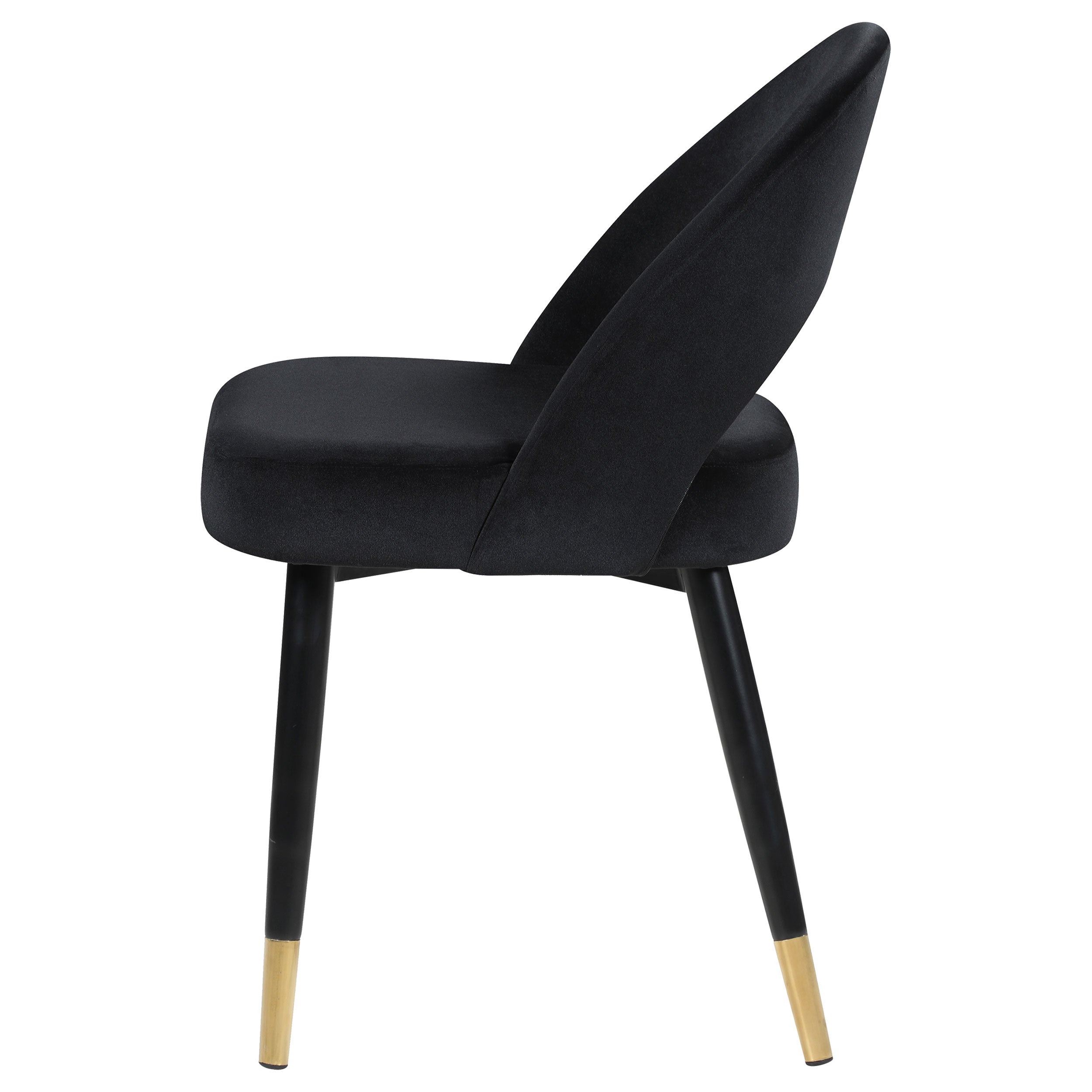 Lindsey Black Upholstered Dining Side Chair (Set of 2)