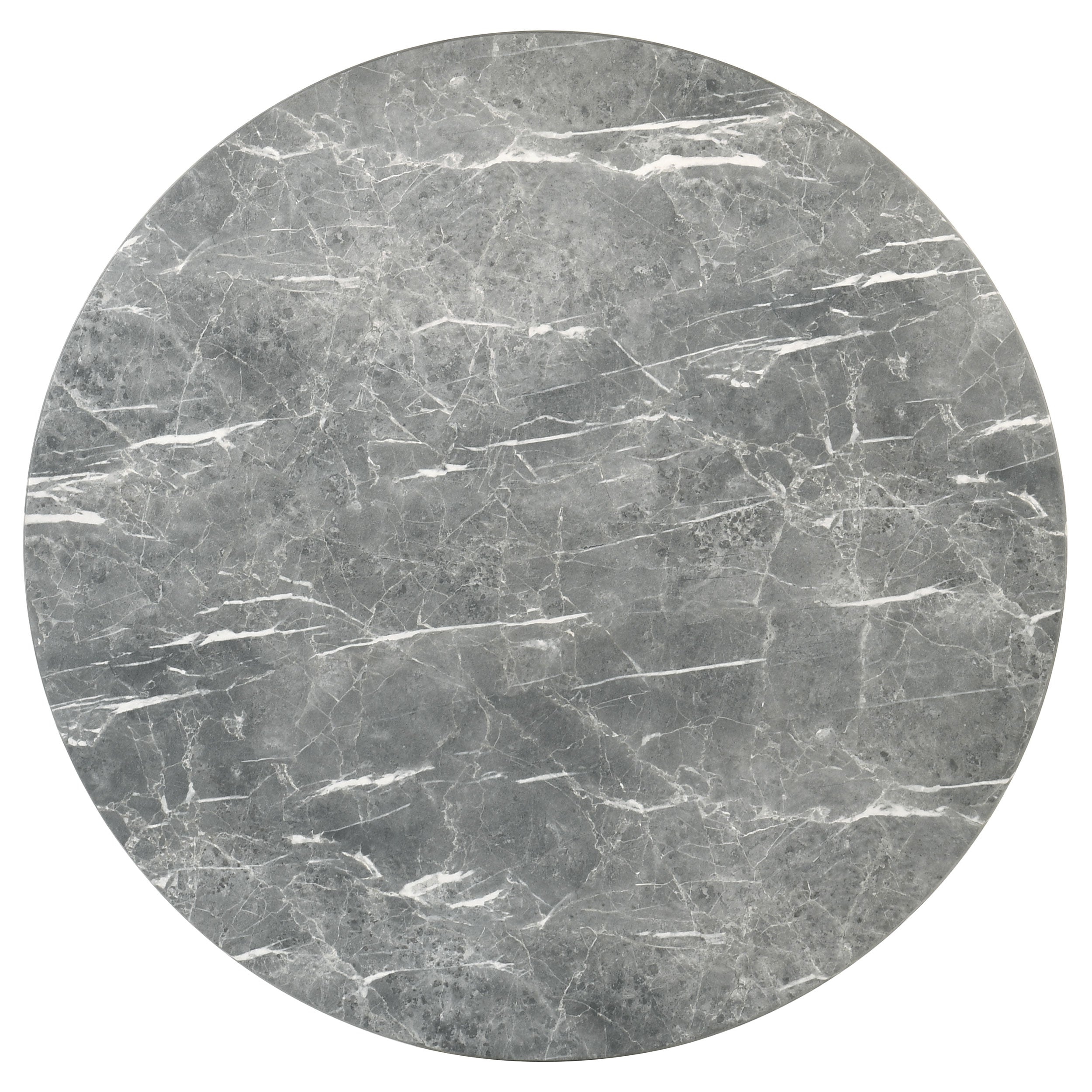 Franklin 50-inch Round Dining Table Grey and Dark Brown