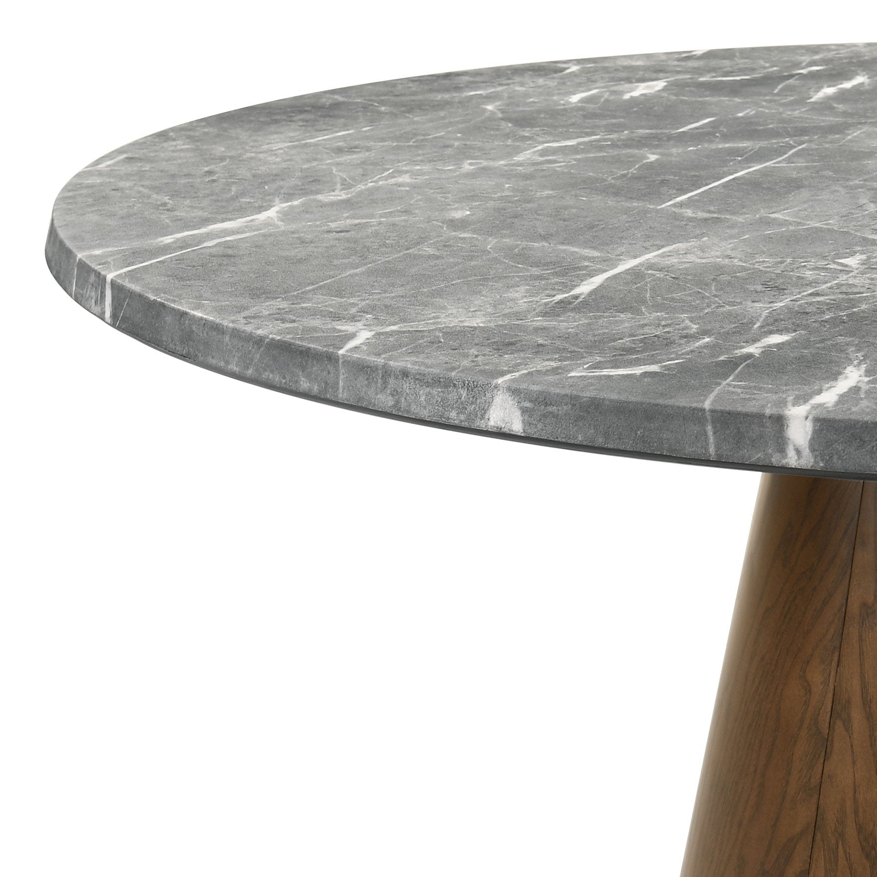 Franklin 50-inch Round Dining Table Grey and Dark Brown