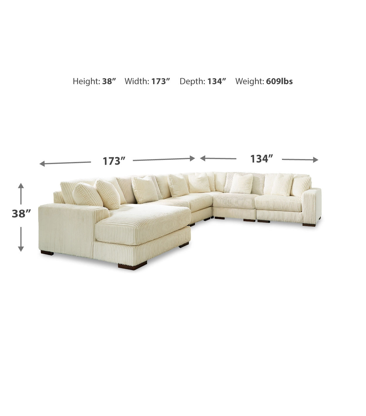 Lindyn 6-Piece Sectional with Chaise