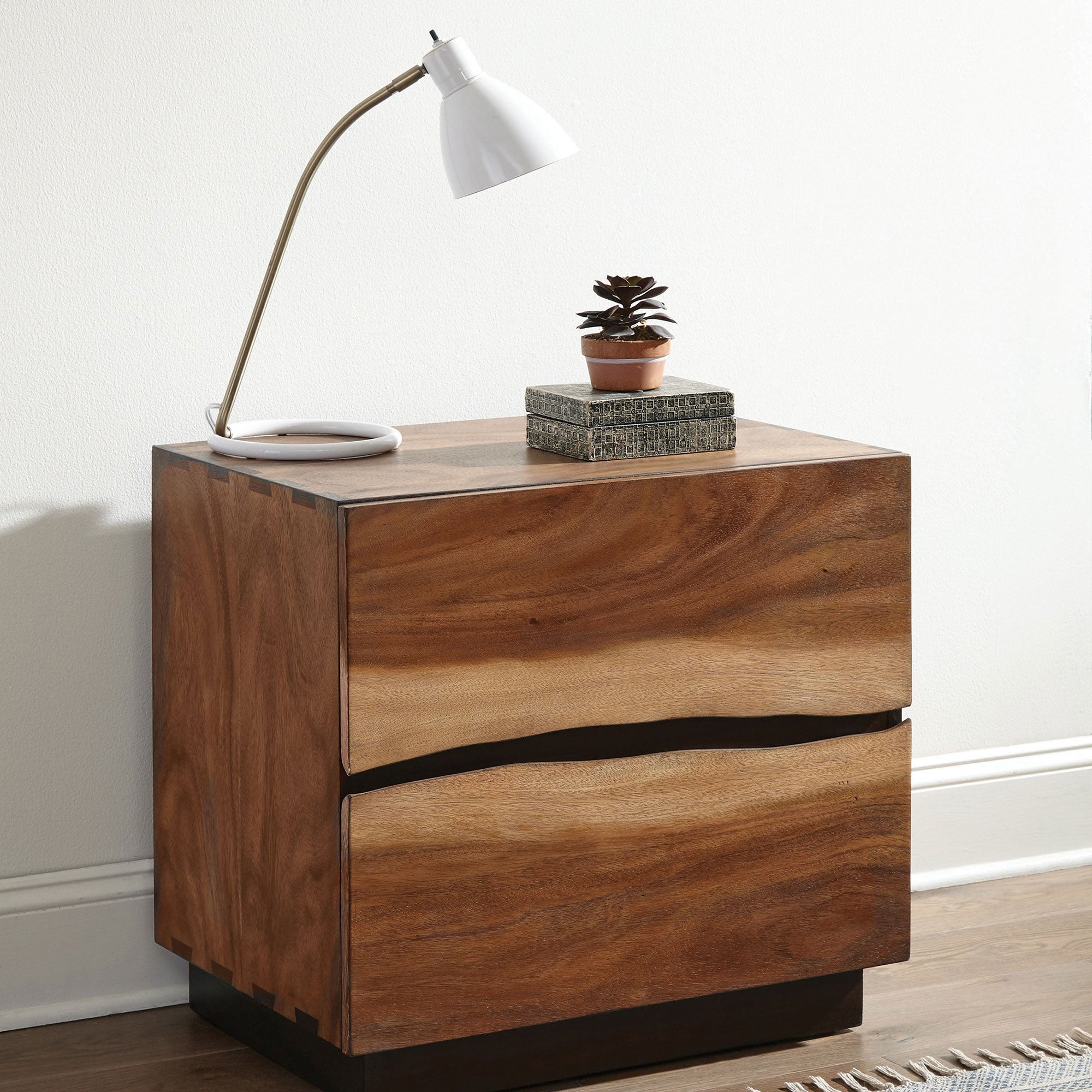 Winslow 2-drawer Nightstand Smokey Walnut