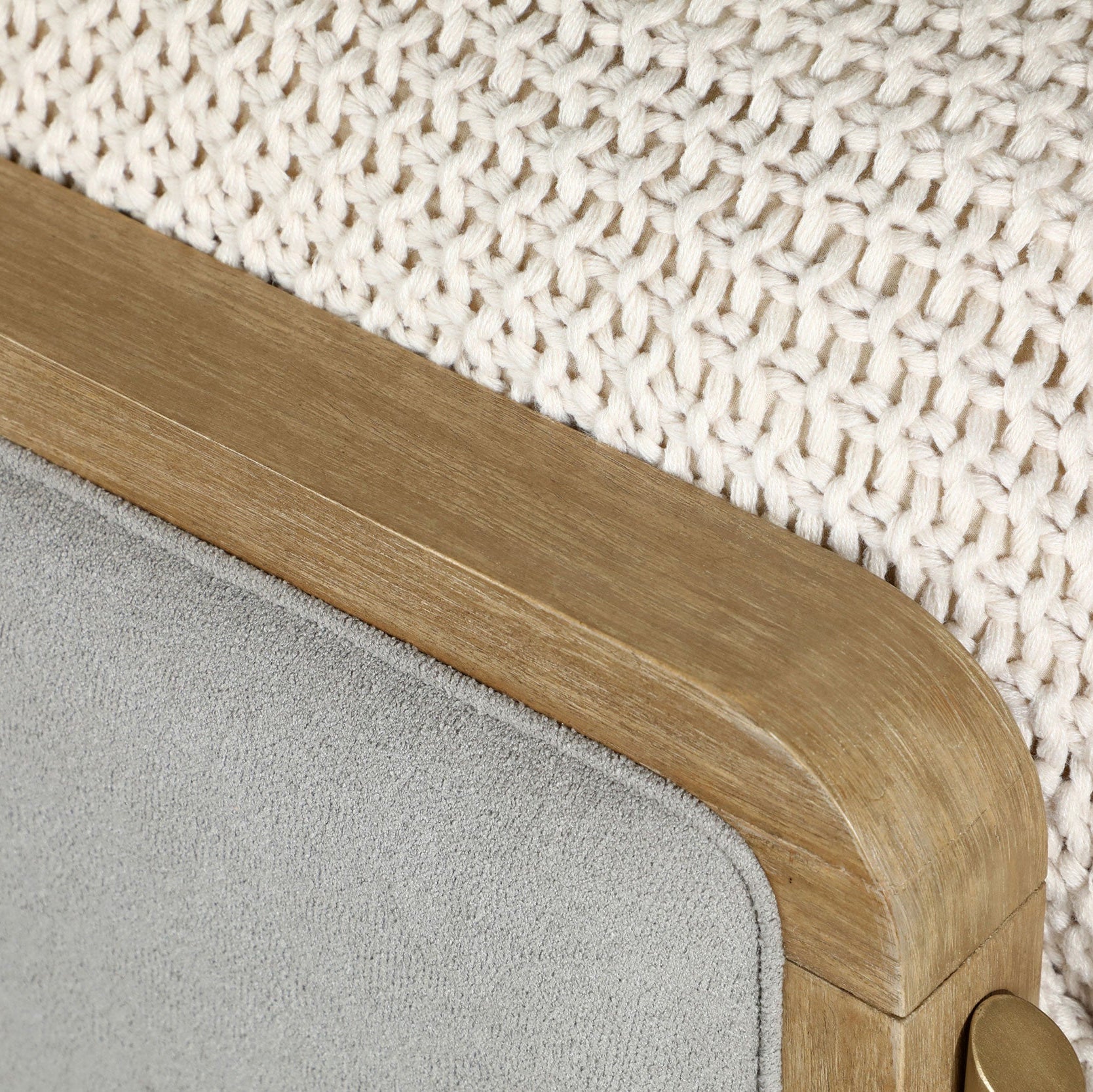 Arini Upholstered Eastern King Panel Bed Sand Wash and Grey