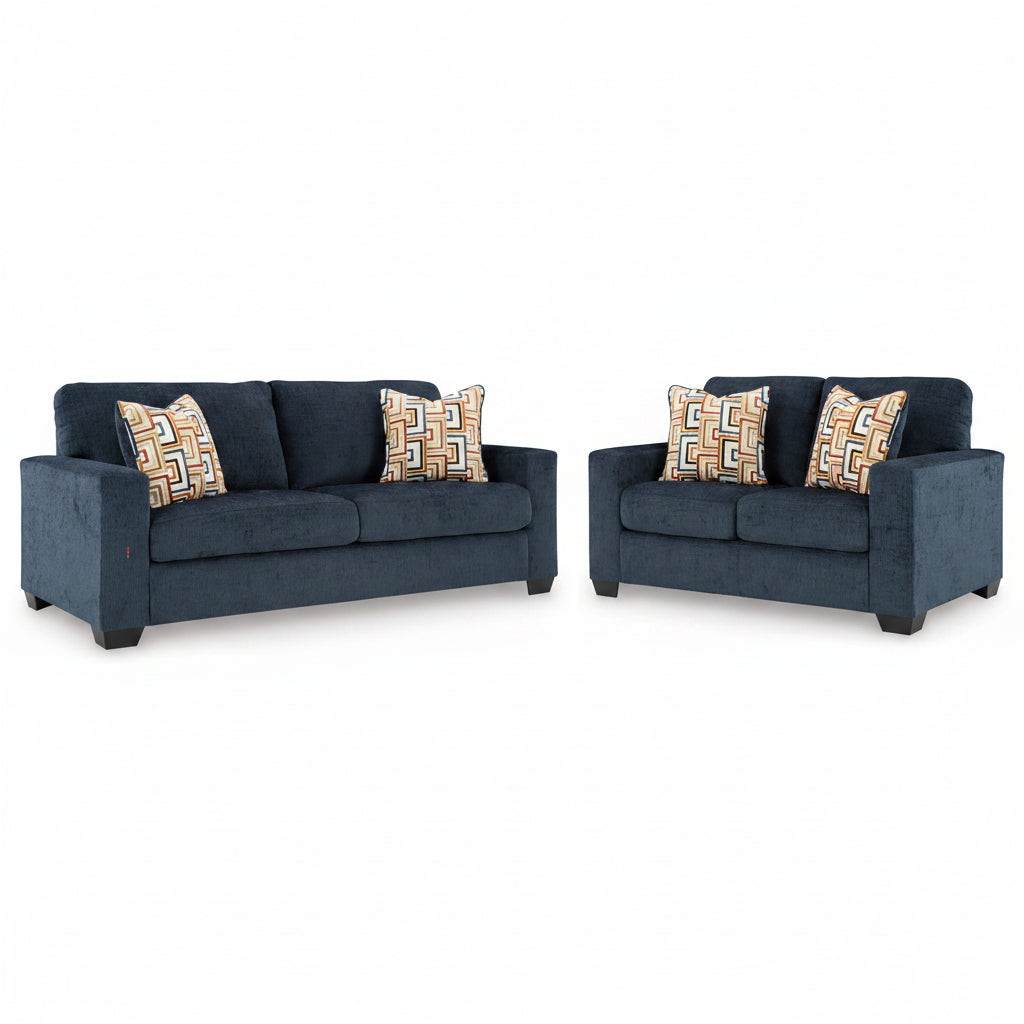 Aviemore Sofa and Loveseat - Navy