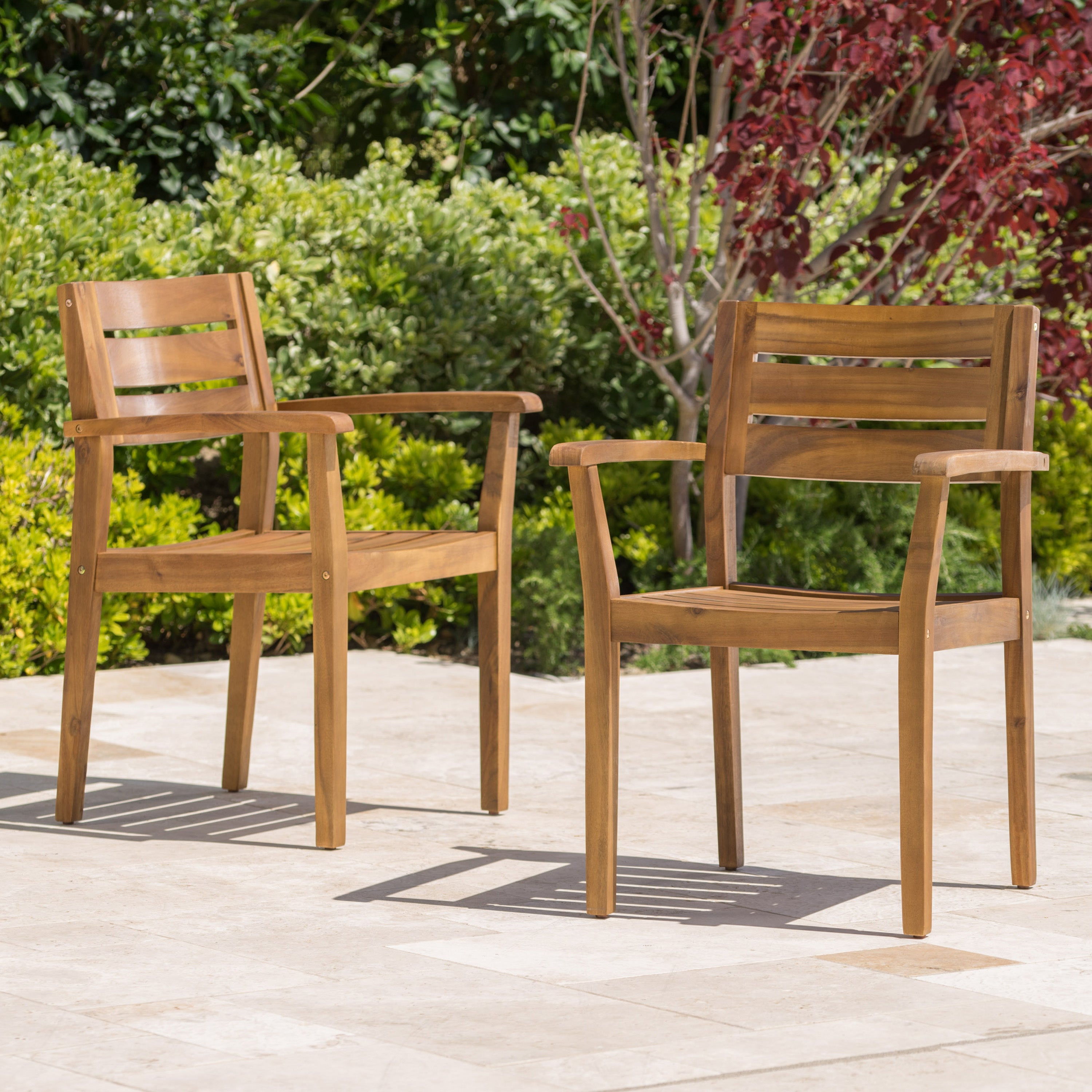 Stamford Outdoor Dining Chair Set Acacia Wood - Teak