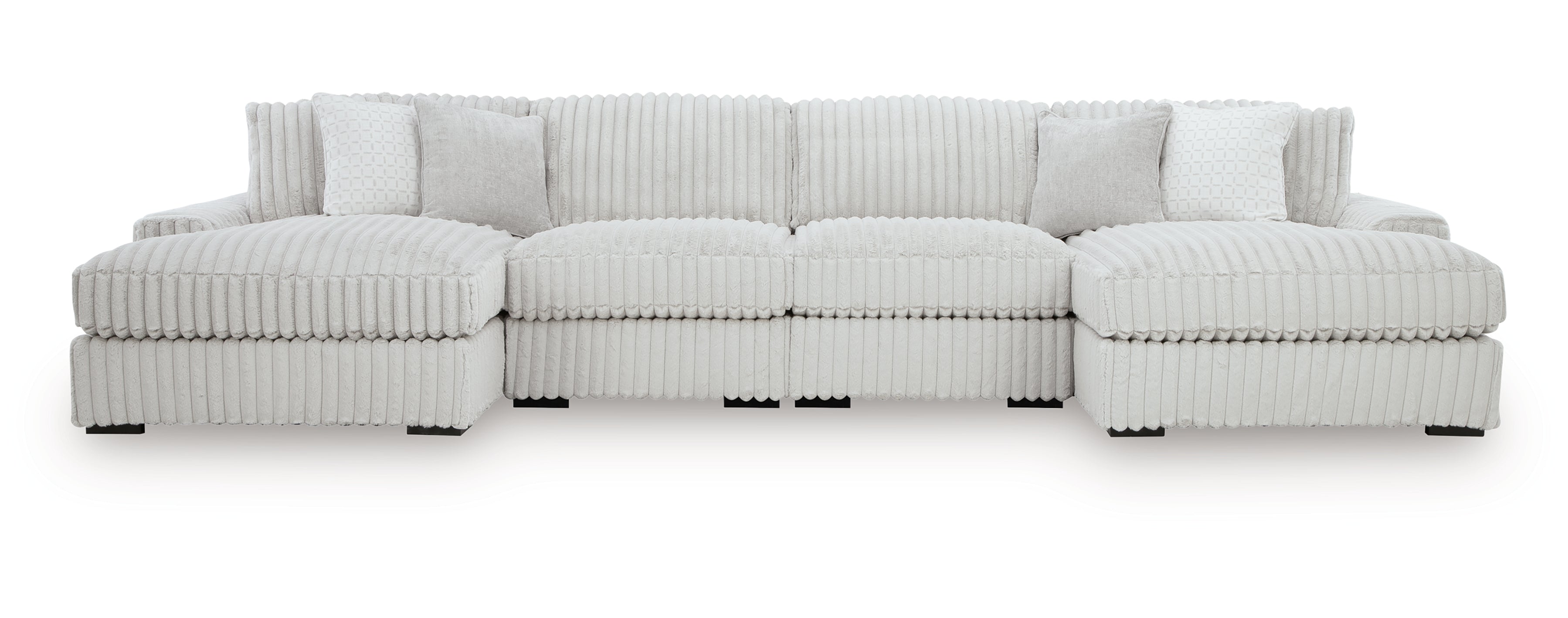 Stupendous 4-Piece Sectional with Double Chaise