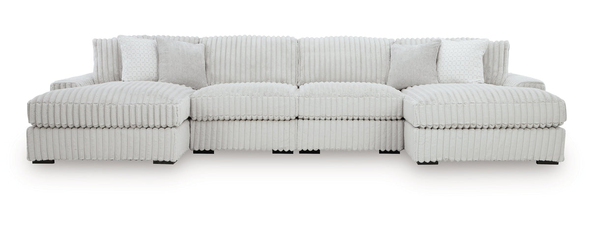 Stupendous 4-Piece Sectional with Double Chaise