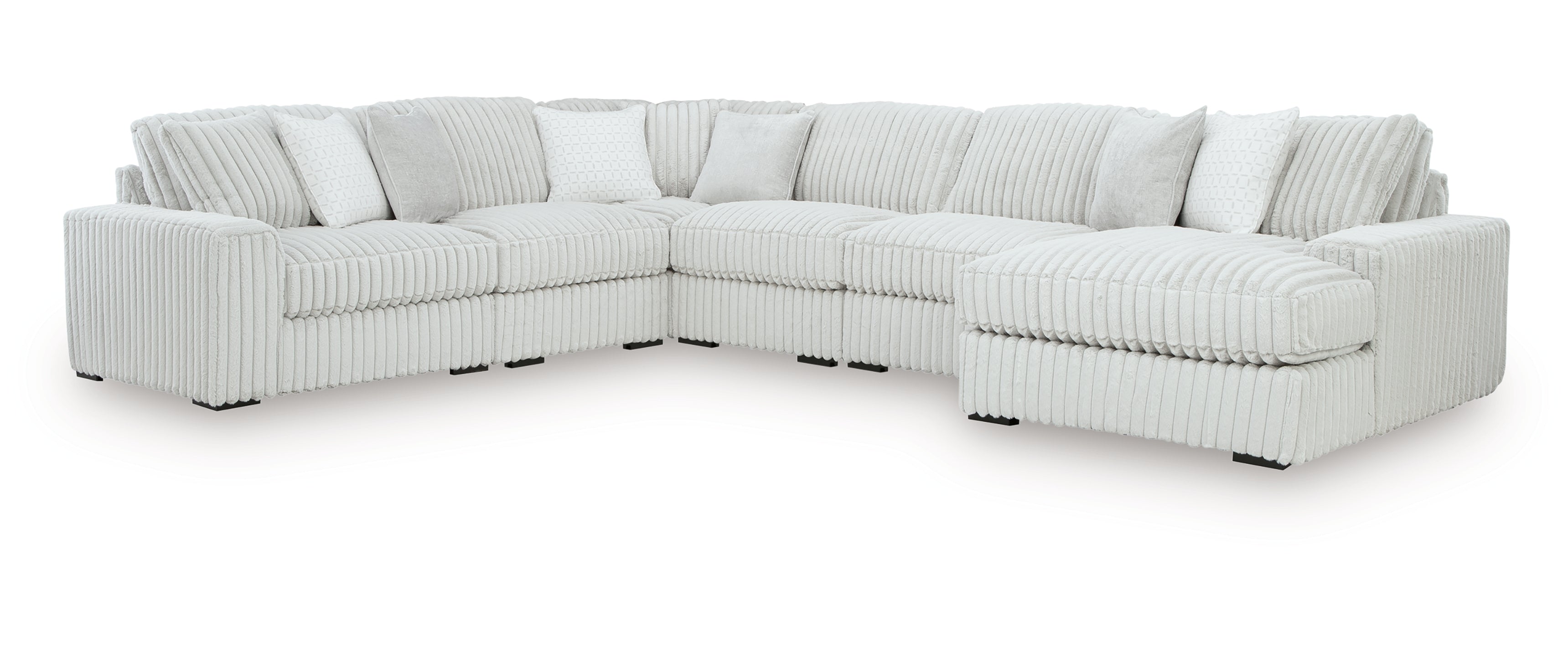 Stupendous 6-Piece Sectional with Right Chaise