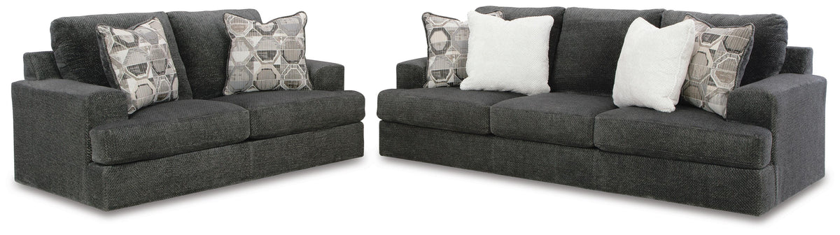 Karinne Sofa and Loveseat - Smoke