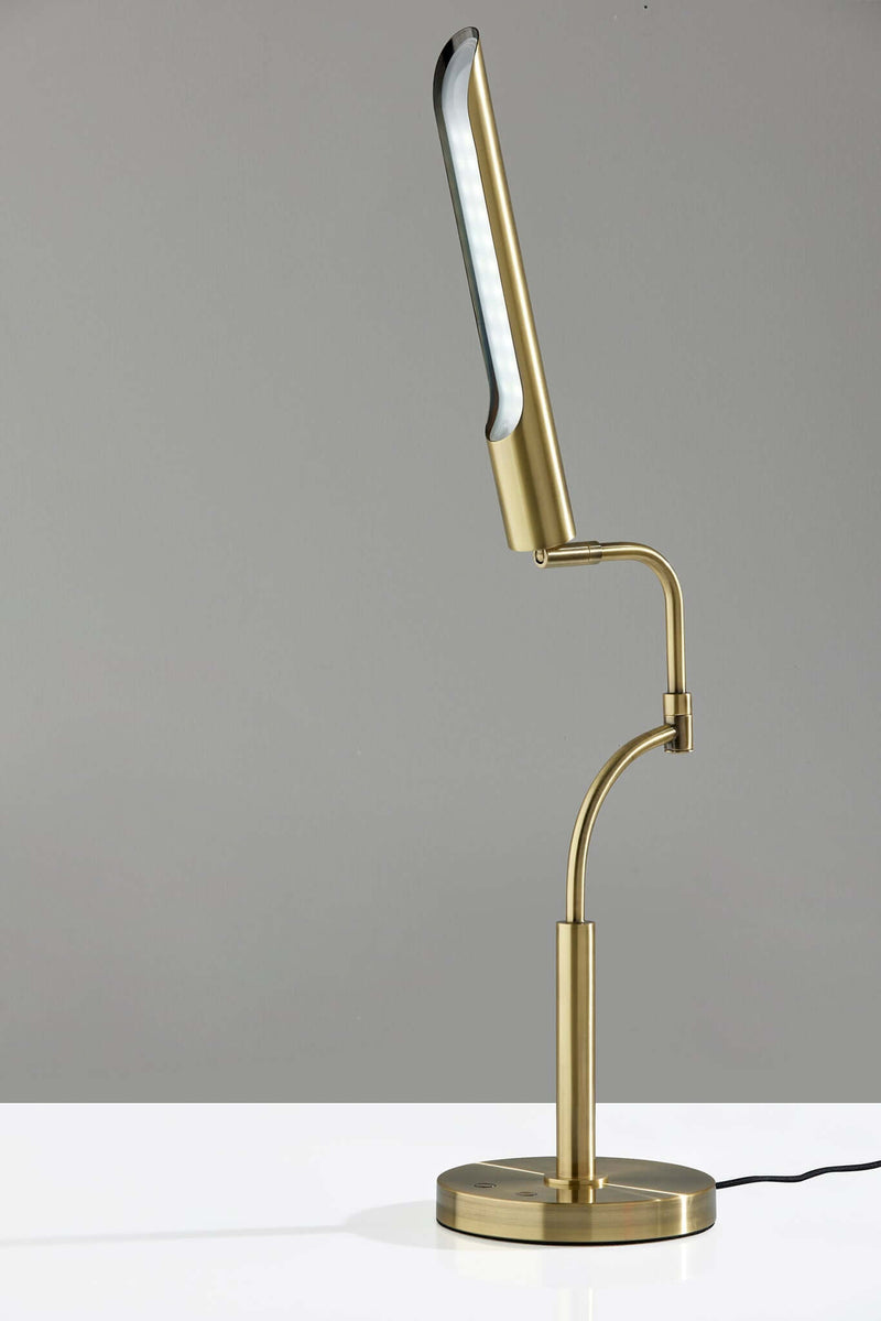 Notion LED Desk Lamp w. Smart Switch- Antique Brass