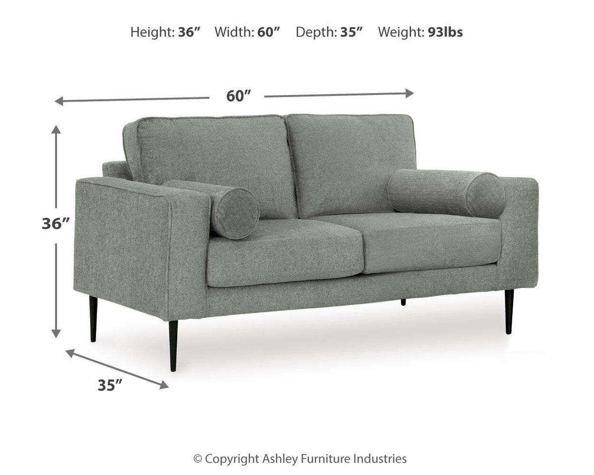 Hazela Loveseat - Charcoal