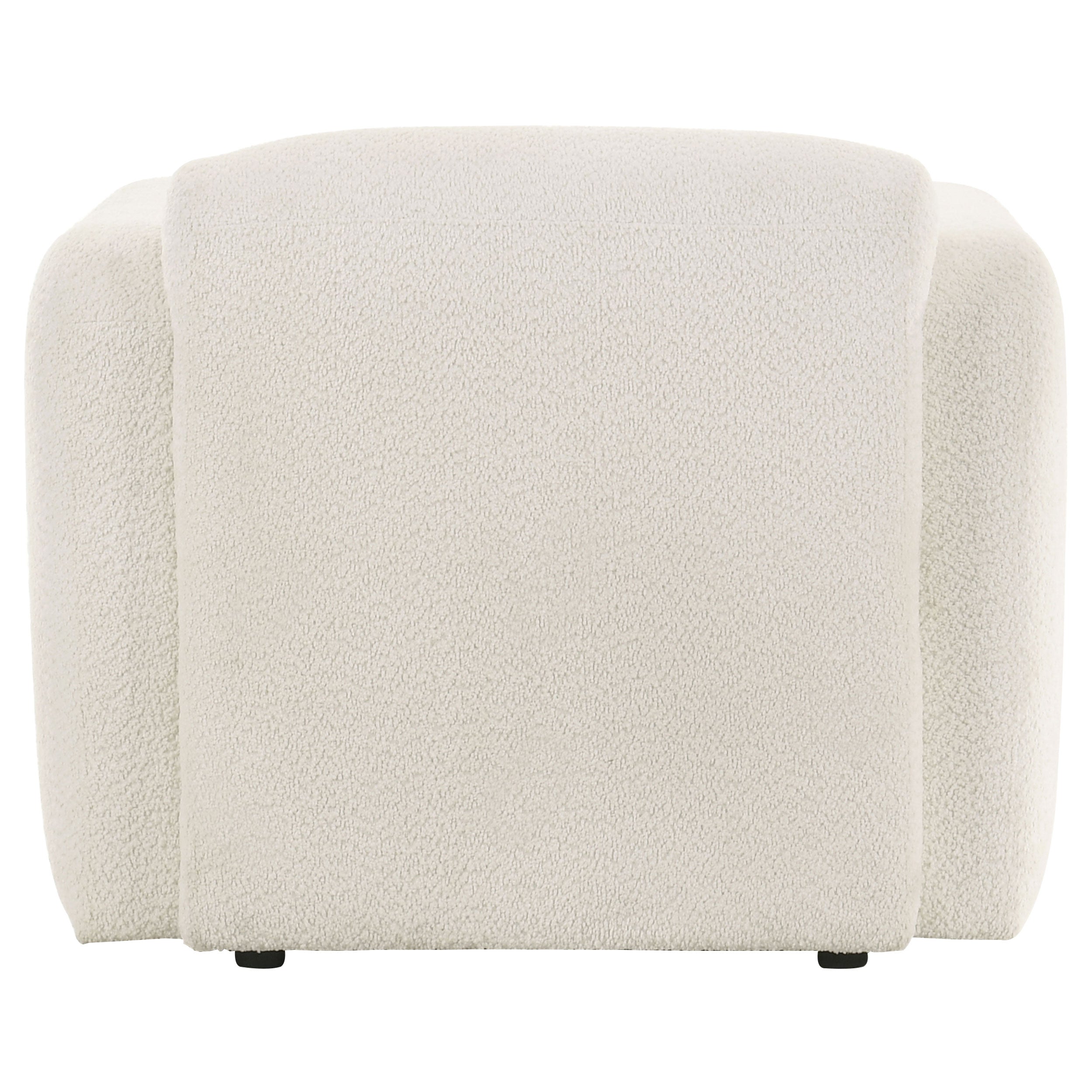 Dorset Fabric Upholstered Round Track Arm Accent Chair White