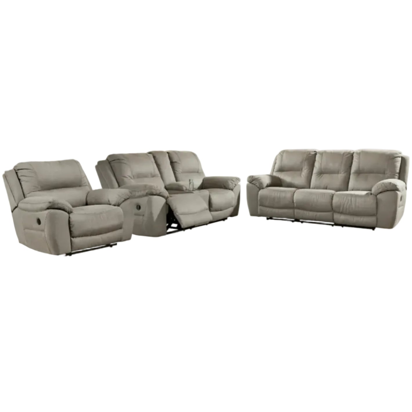 Next-Gen Gaucho Sofa Loveseat and Recliner - Gray