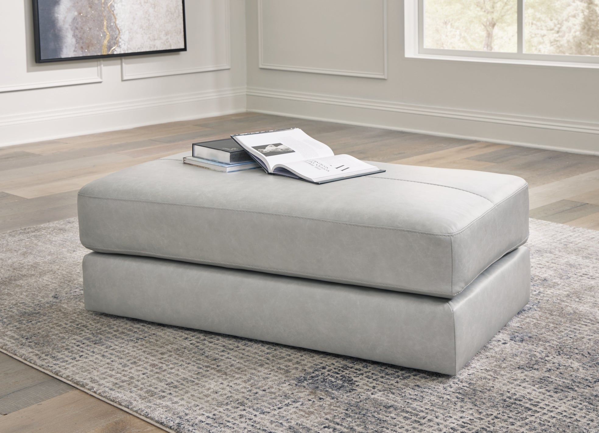 Amiata Oversized Accent Ottoman - Natural