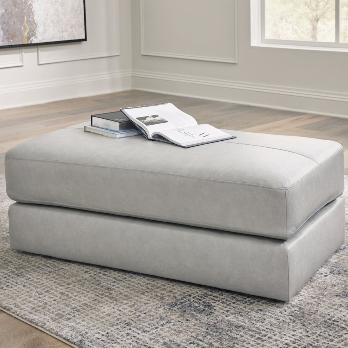 Amiata Oversized Accent Ottoman - Natural