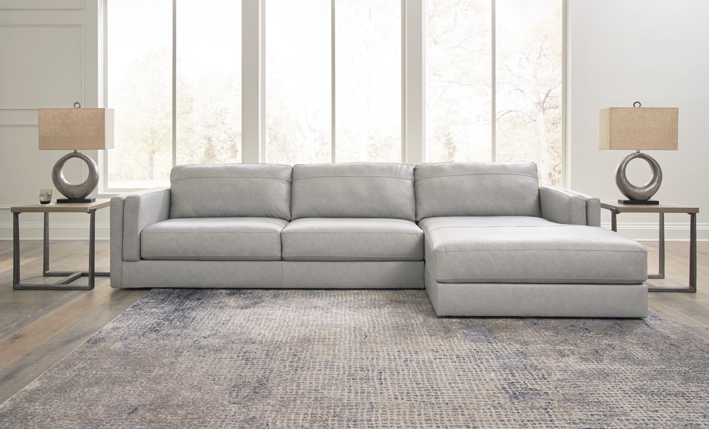 Amiata 2-Piece Sectional with Right Chaise - Grey