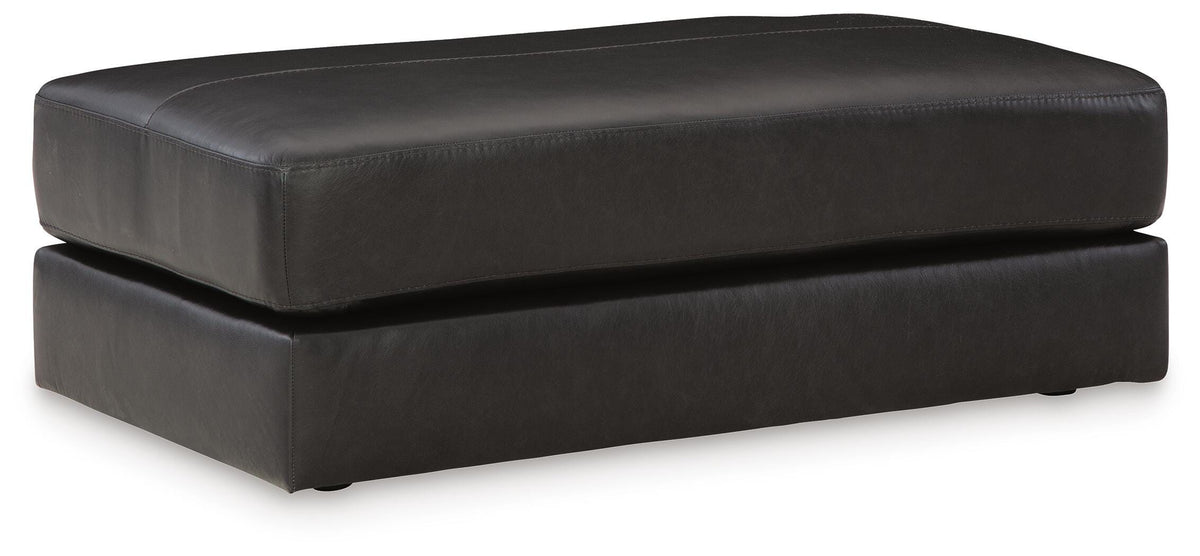 Amiata Oversized Accent Ottoman - Onyx