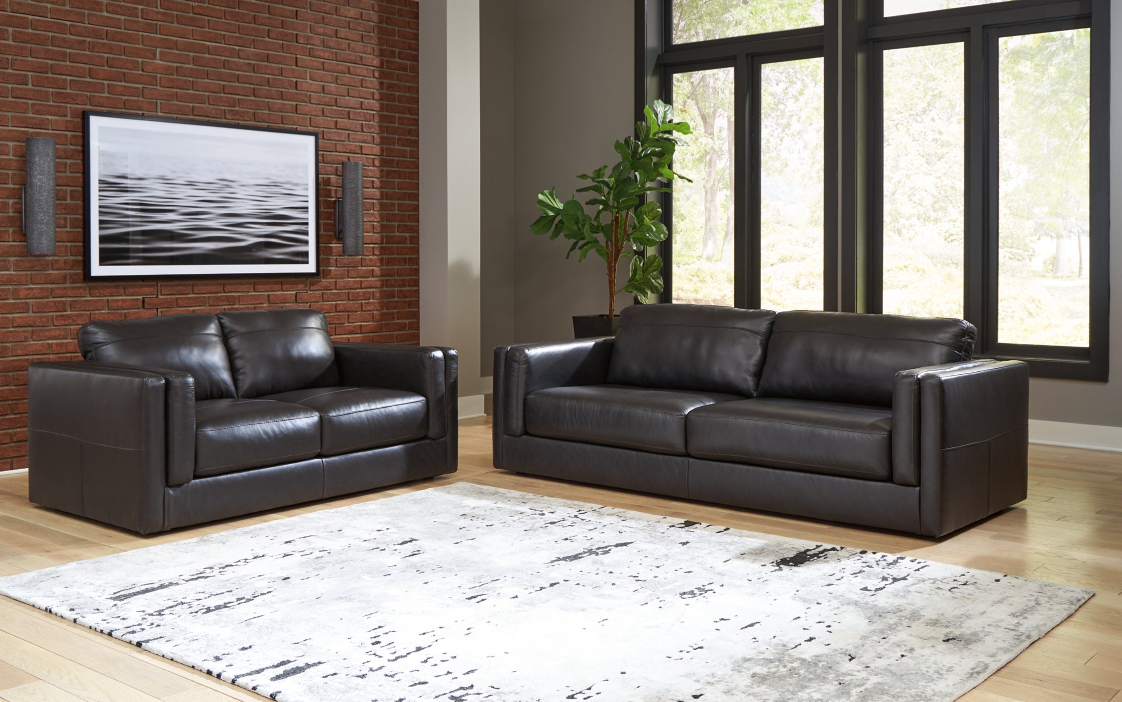 Amiata Sofa and Loveseat - Natural