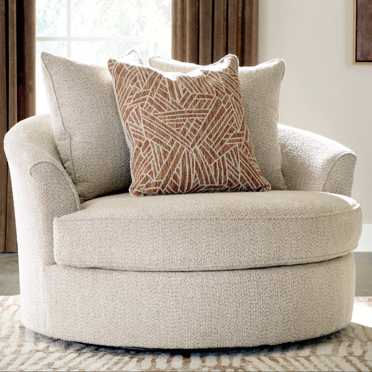 Steelwater Retreat Oversized Swivel Accent Chair