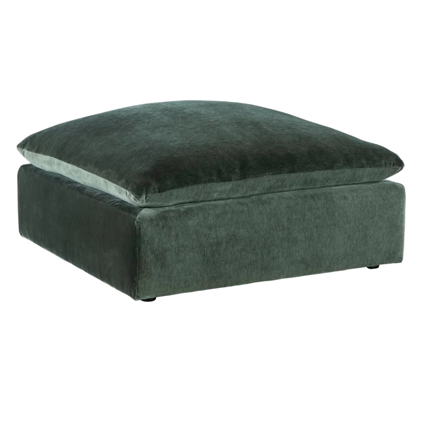 Carriage View Oversized Accent Ottoman - Green