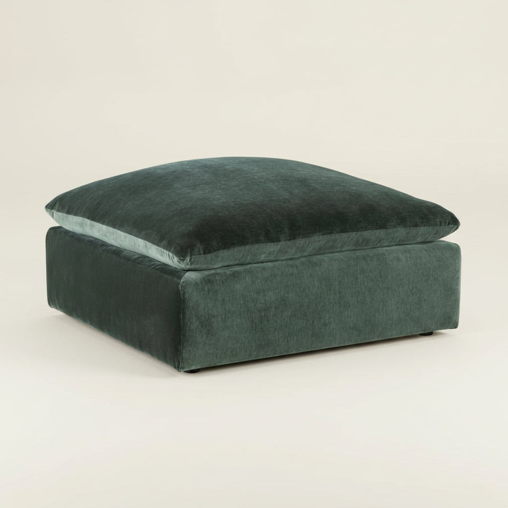 Carriage View Oversized Accent Ottoman - Green