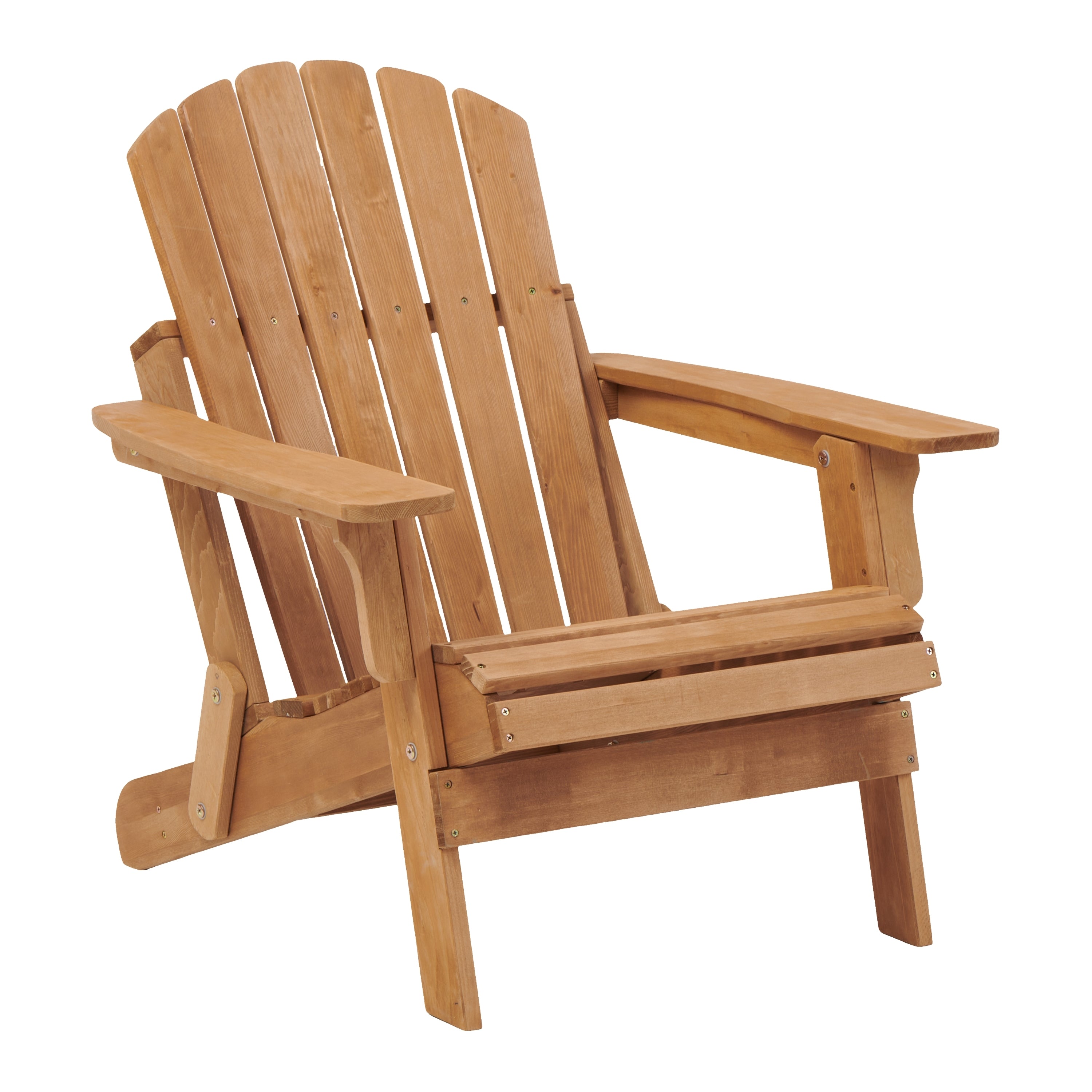 Oversize Outdoor Adirondack Chair Folding Design - Light Brown