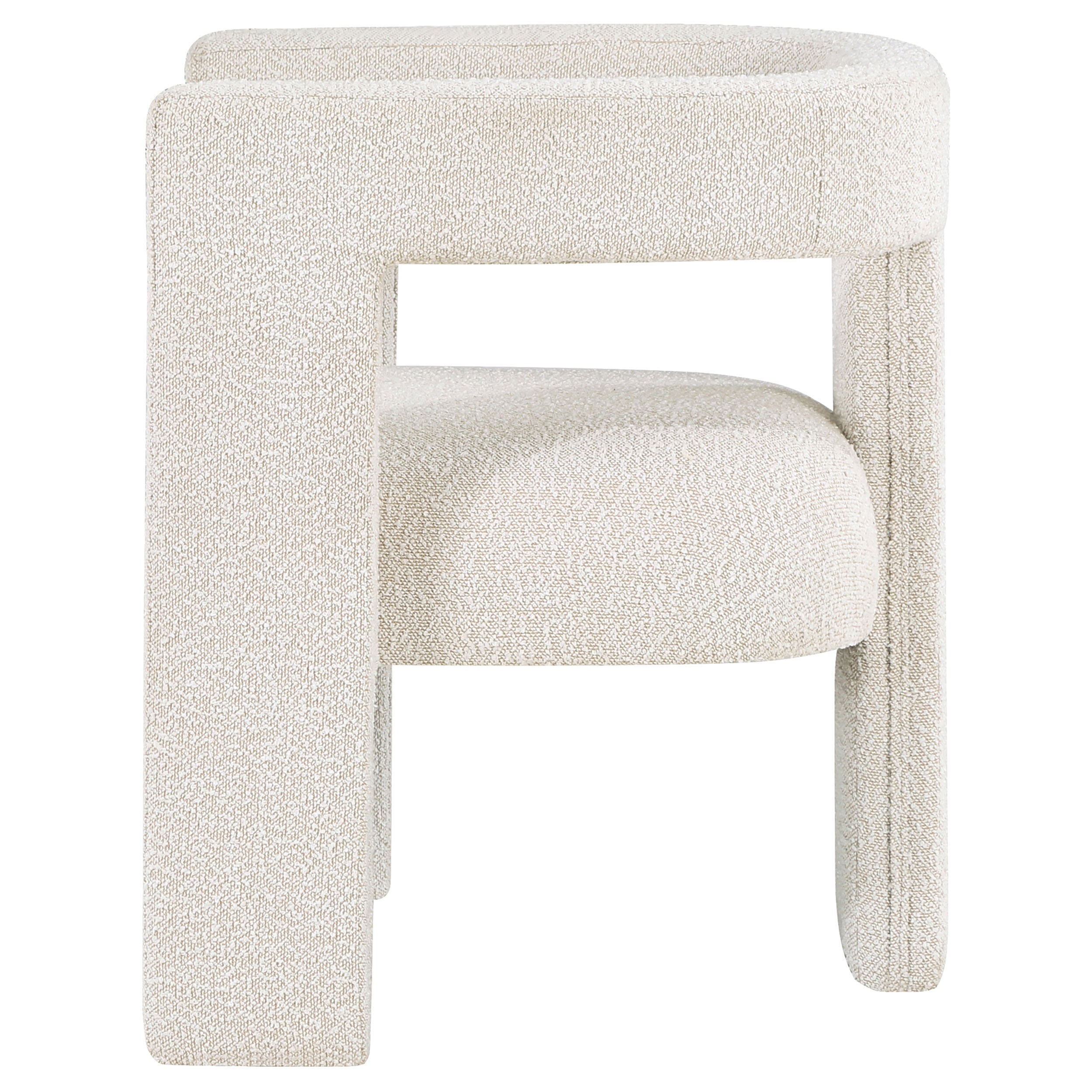 Petra Boucle Upholstered Accent Side Chair white