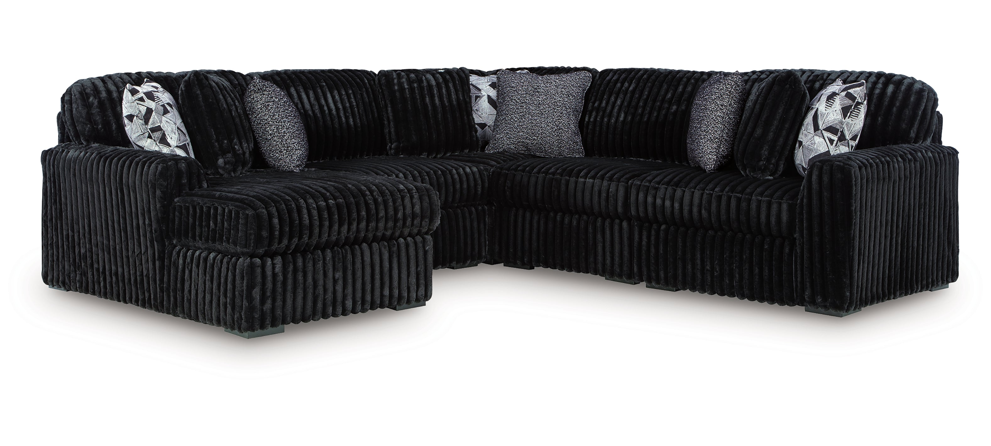 Midnight-Madness 6-Piece Sectional with Left Chaise - Blue