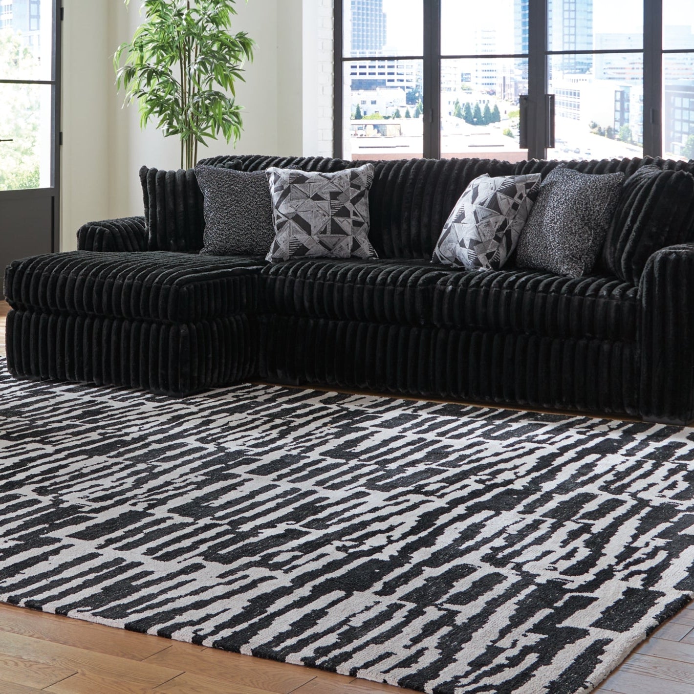 Midnight-Madness 2-Piece Sectional Sofa with Left Chaise