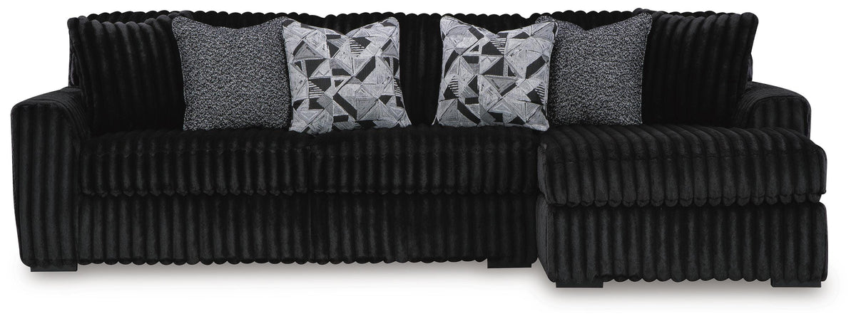 Midnight-Madness 2-Piece Sectional Sofa with Chaise - Right-Arm Chaise