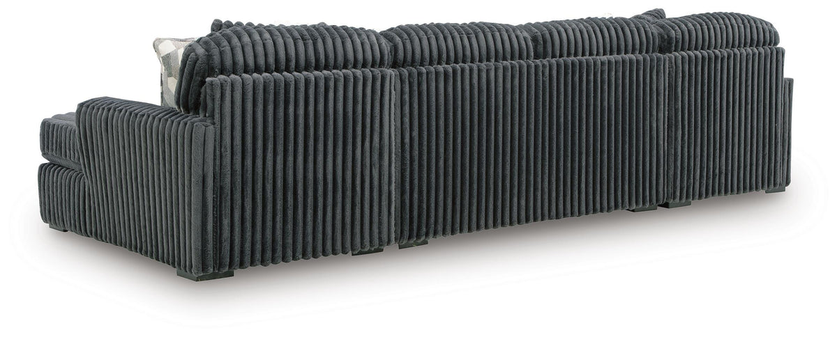 Midnight-Madness 3-Piece Double Chaise Sectional - Armless Loveseat