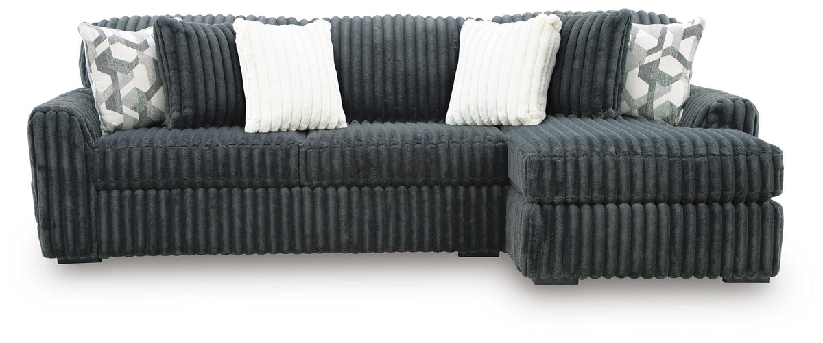 Midnight-Madness 2-Piece Sectional Sofa Chaise - Right-Arm Chaise