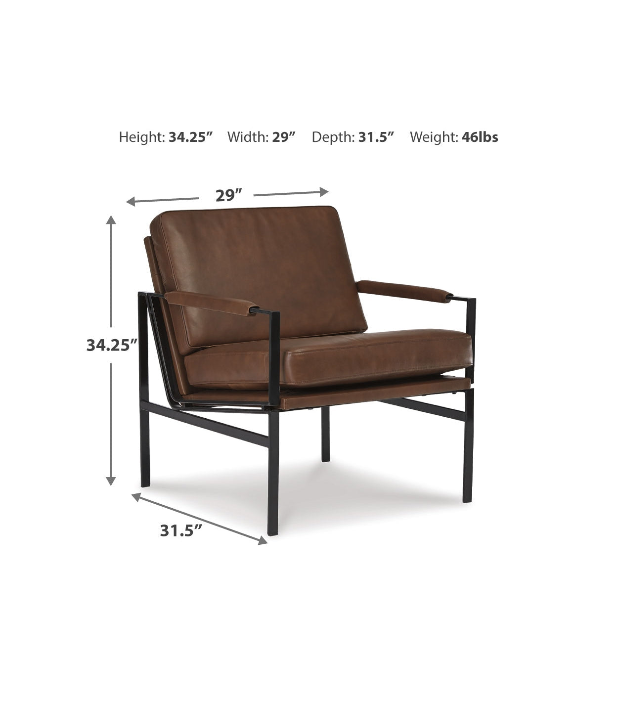 Puckman Accent Chair - Brown