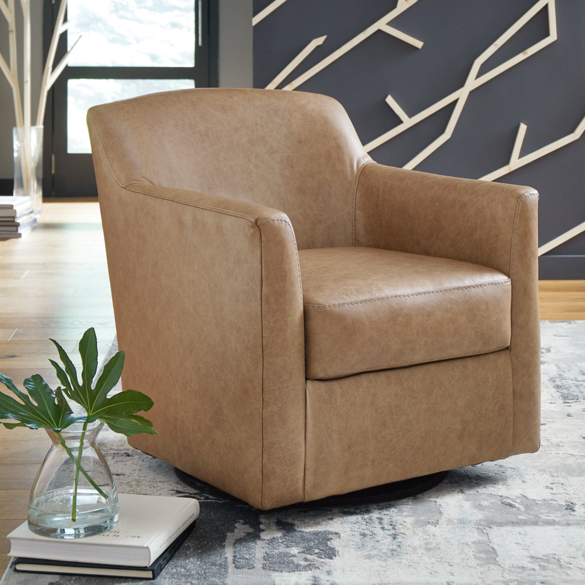 Bradney Swivel Accent Chair - Natural