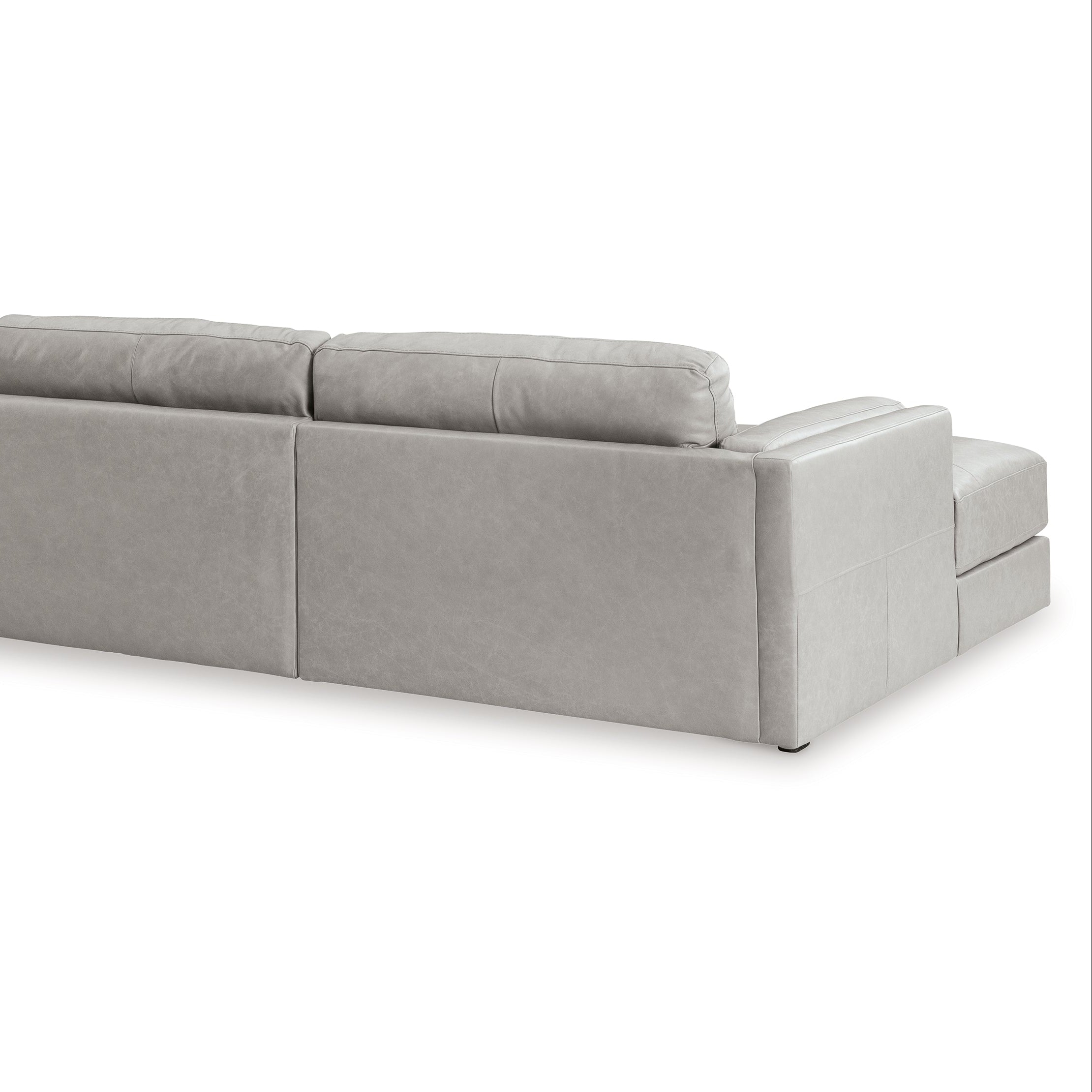 Amiata 2-Piece Contemporary Leather Sectional with Right-Facing Chaise